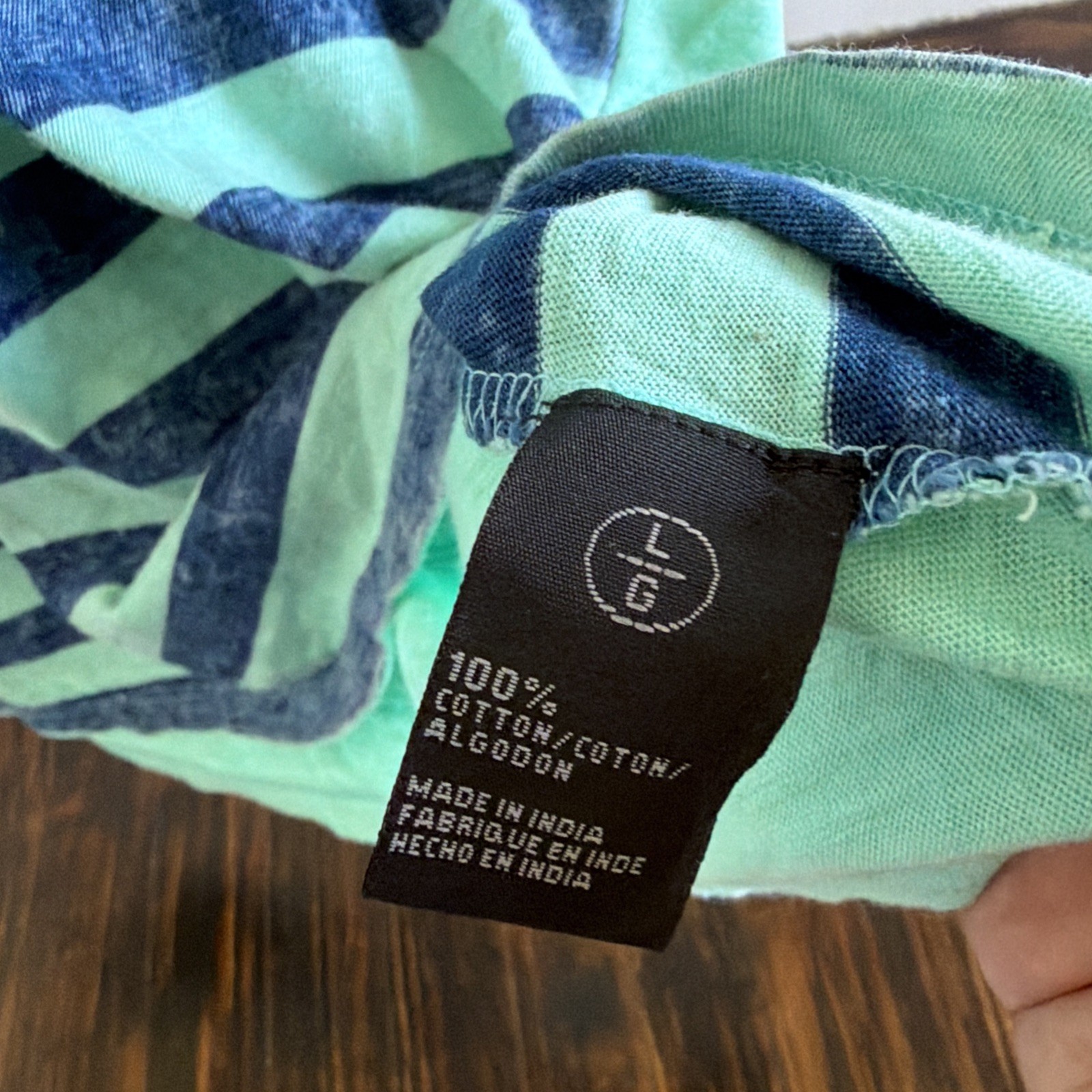 Buffalo David Bitton Men’s L Henley Shirt Mint Blue Striped NWT Tags