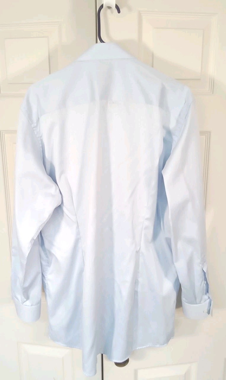 ETON Dress Shirts Men’s Button Up Classic Blue 100% Cotton 46/ 18 EUC