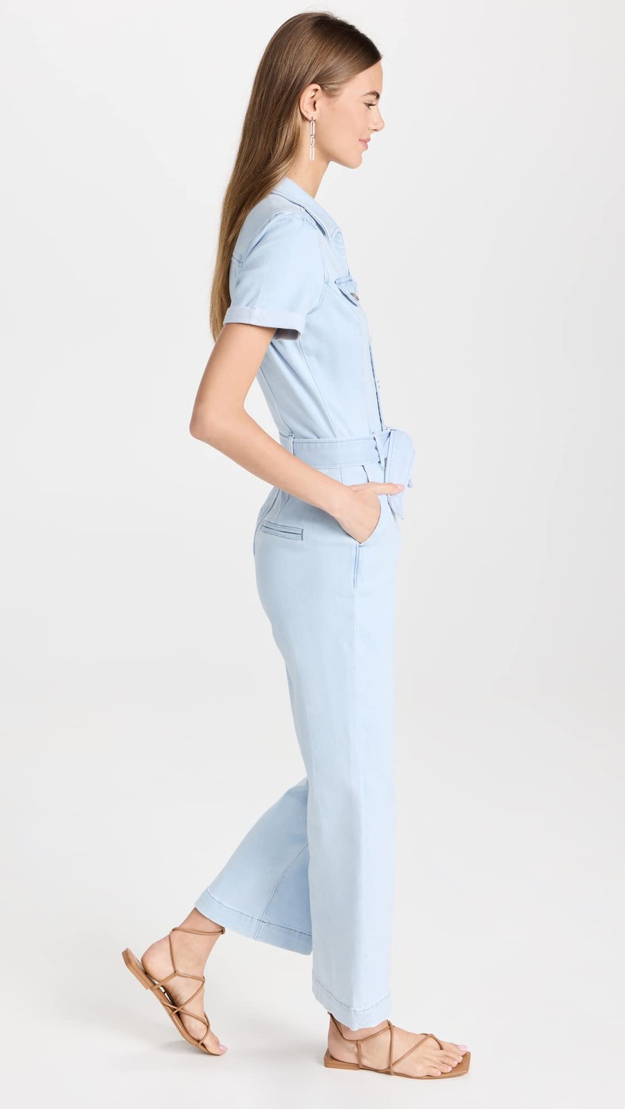 PAIGE Women’s Anessa Jumpsuit Puff Sleeve Cropped Ankle Legnth in Kokomo, 8