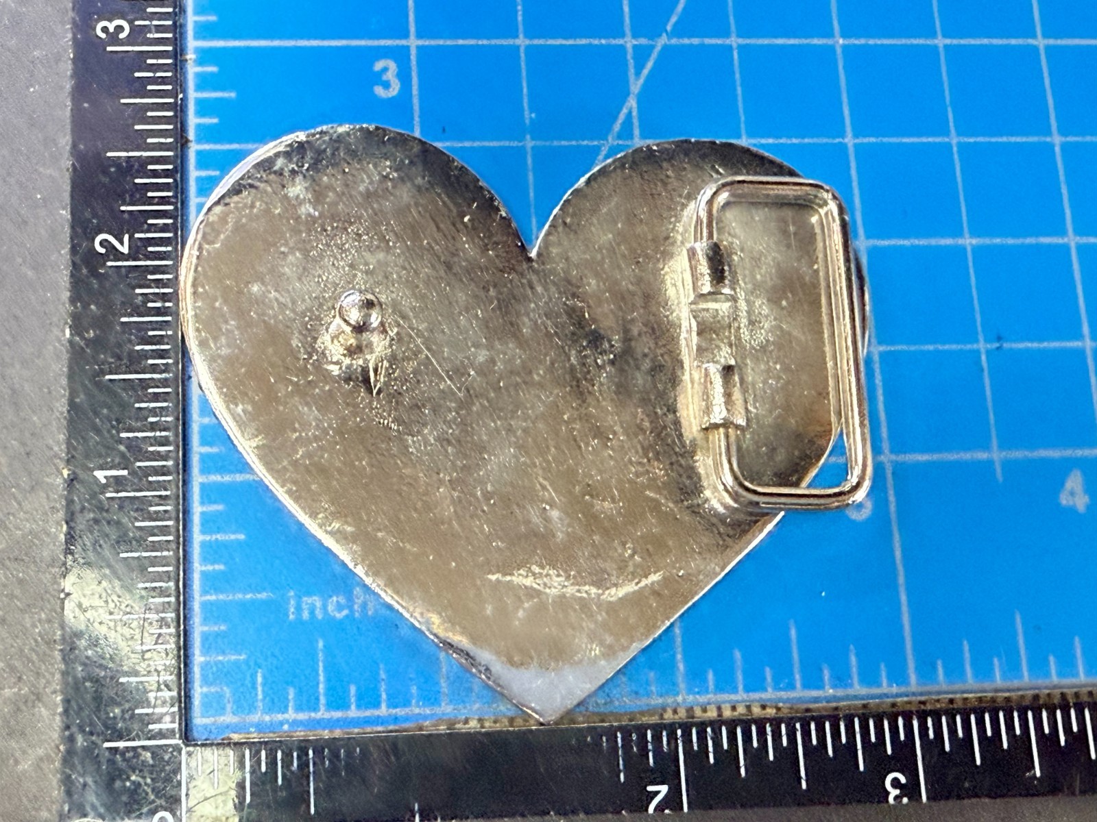Heart Shaped Pink Rhinestone Covered Girls Belt Buckle for 1.25″ Wide Belt