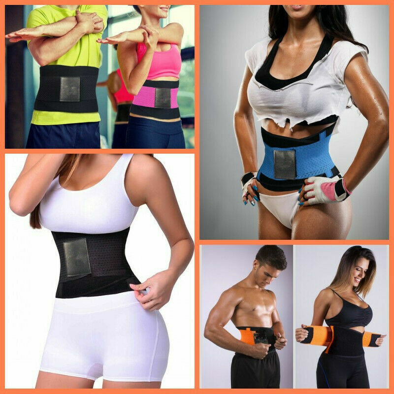 Women Waist Trainer Sauna Neoprene Sweat Belt Tummy Control Yoga Gym Body Shaper