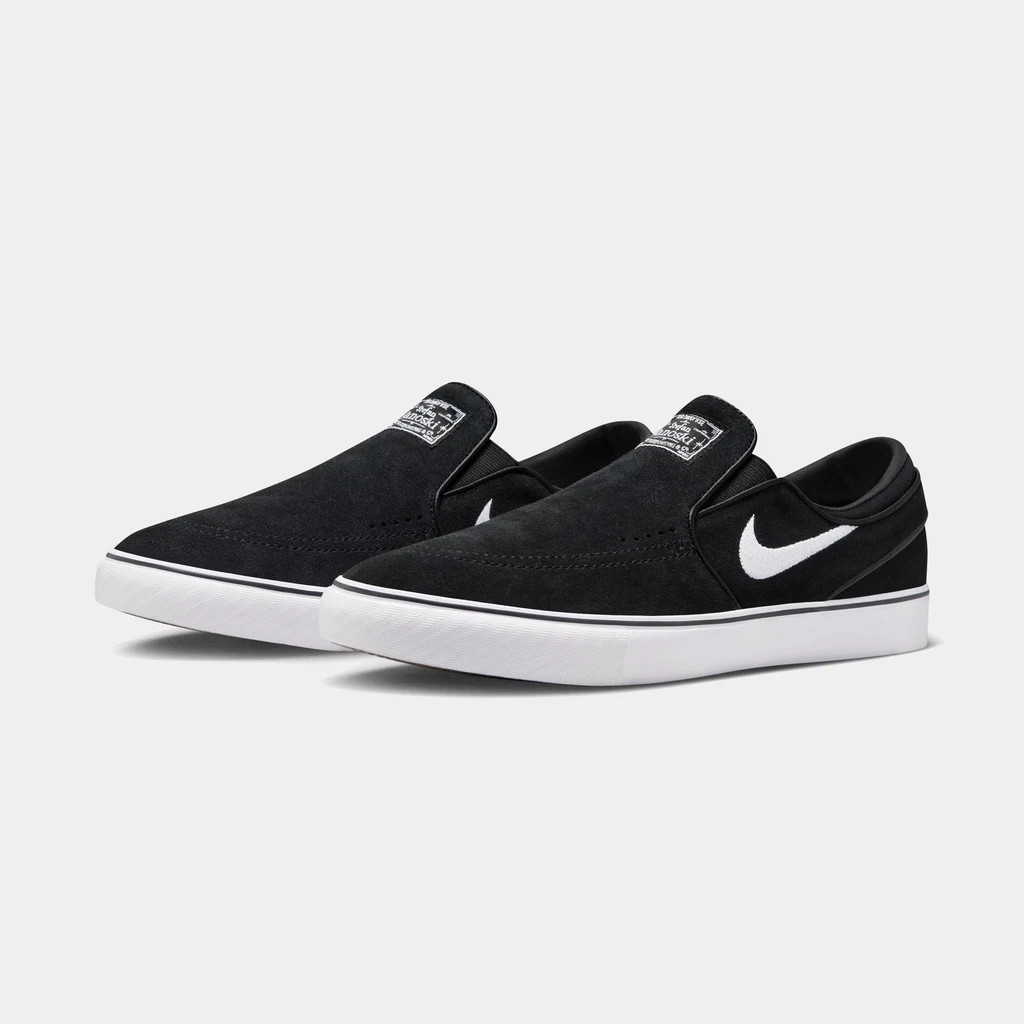 Nike SB Stefan Janoski+ Slip Men’s Shoes Black Suede White FN5893 001