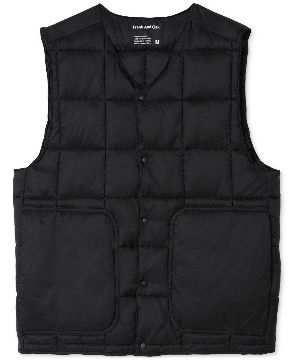$129 Frank and Oak Men’s Aero 3.0 Size XXL Packable Liner Vest – Black