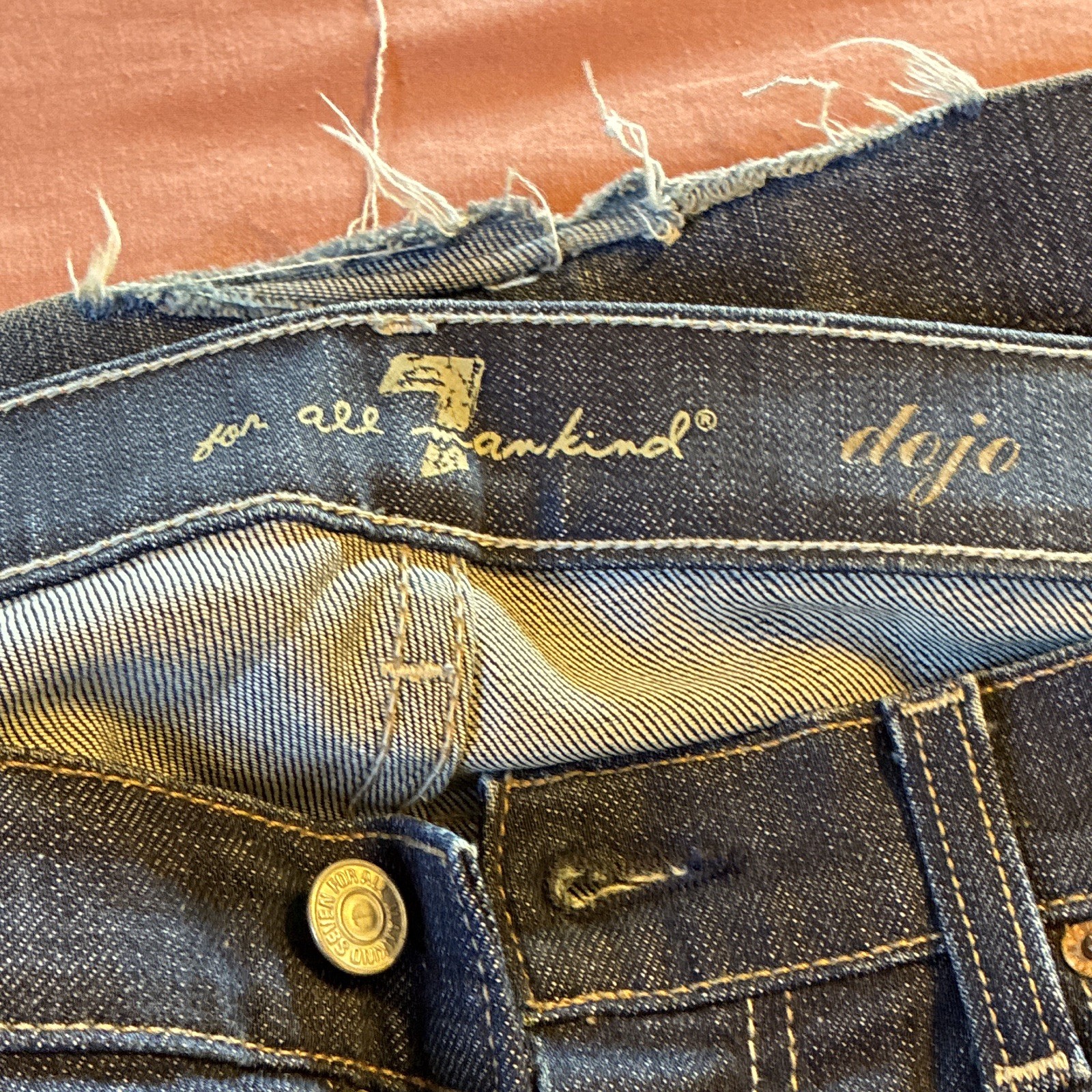 7 For All Mankind Women’s Dark Wash Blue Bootcut Denim Jeans 5-Pocket Logo S: 29