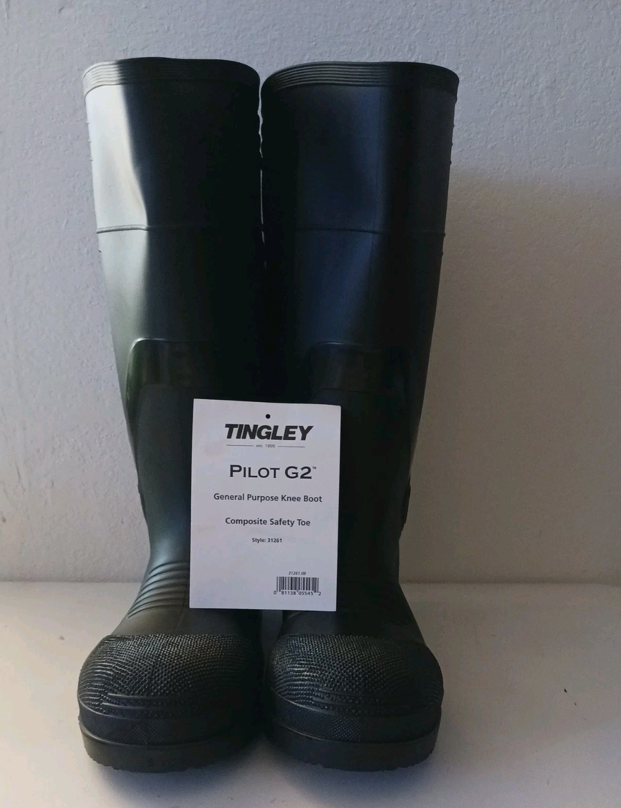 Tingley Pilot G2 Safety Toe Knee Boot Black