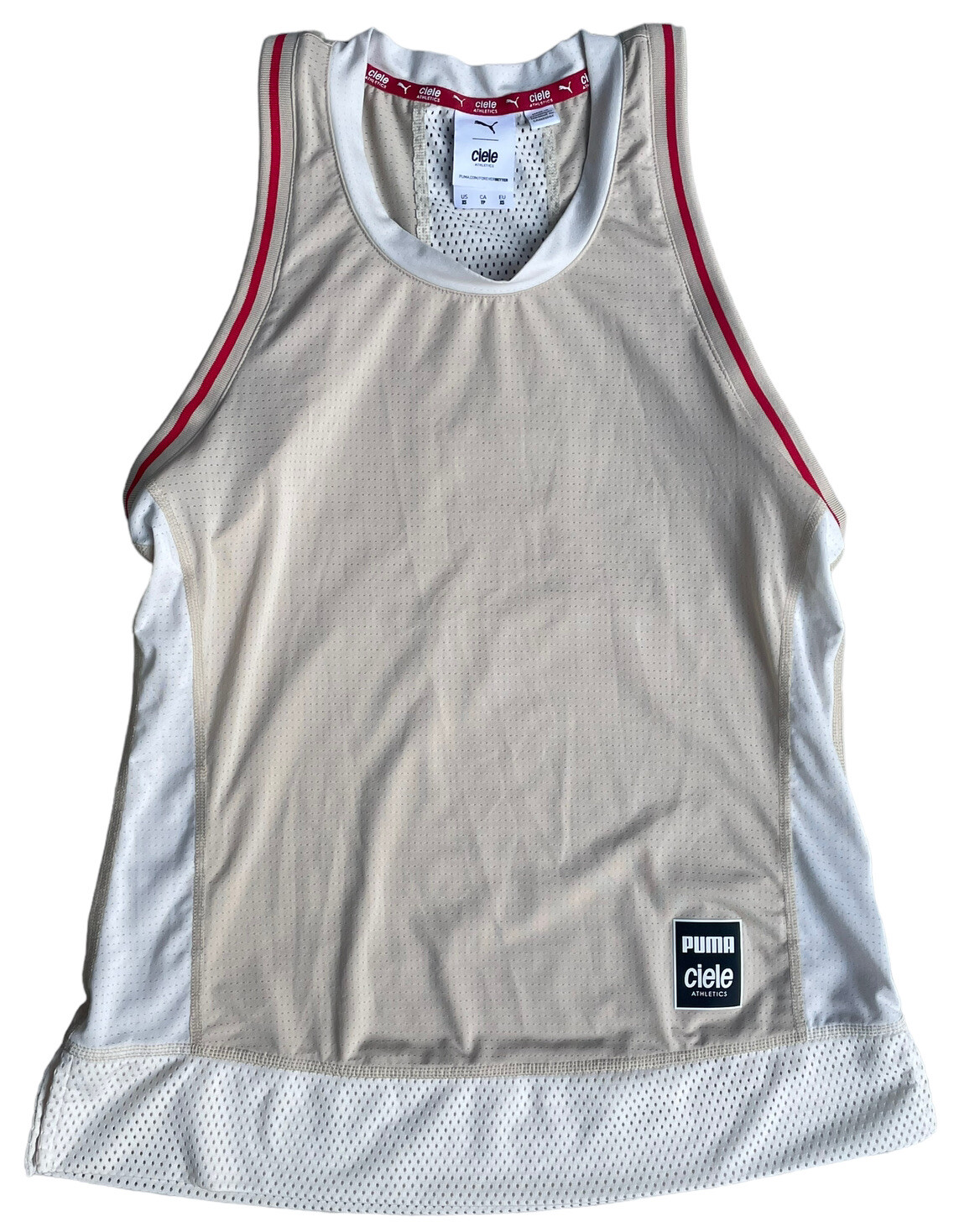Puma Crew Neck Atheltic Tank Top X Ciele Beige Casual Athletic sz XS 52342988