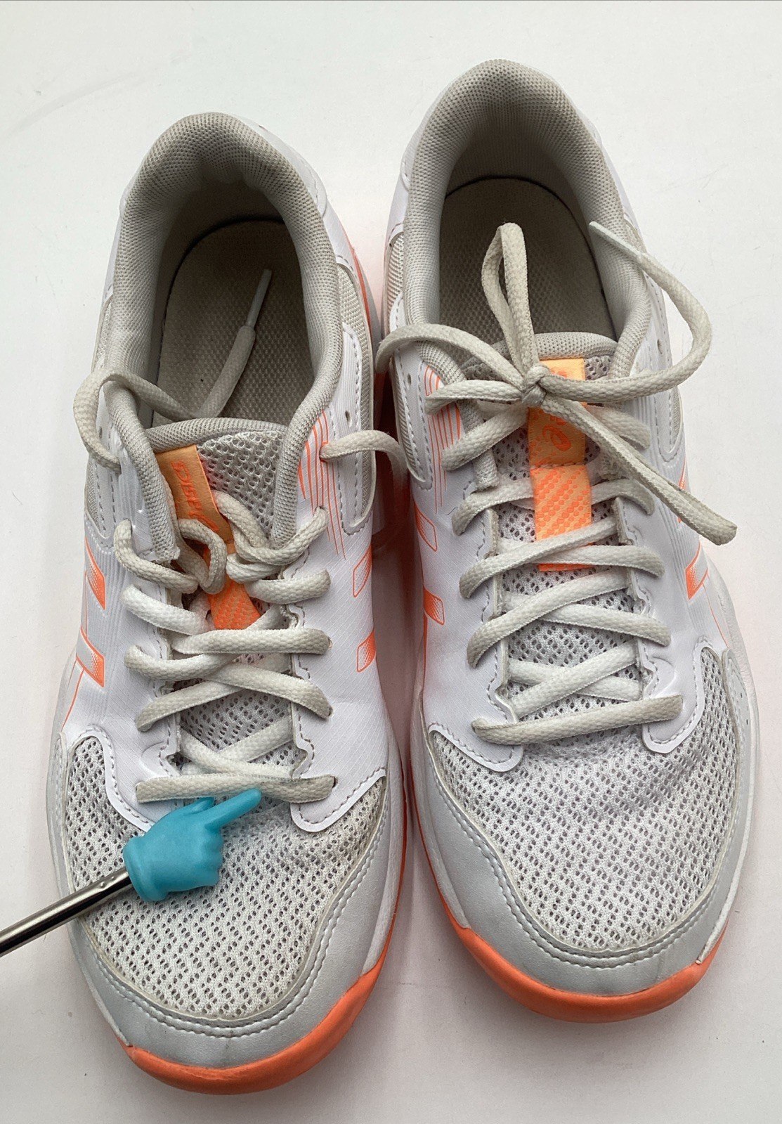 ASICS Women’s Gel-Rocket 12 Volleyball Shoes-White/Vivid Coral-Size: 8.5