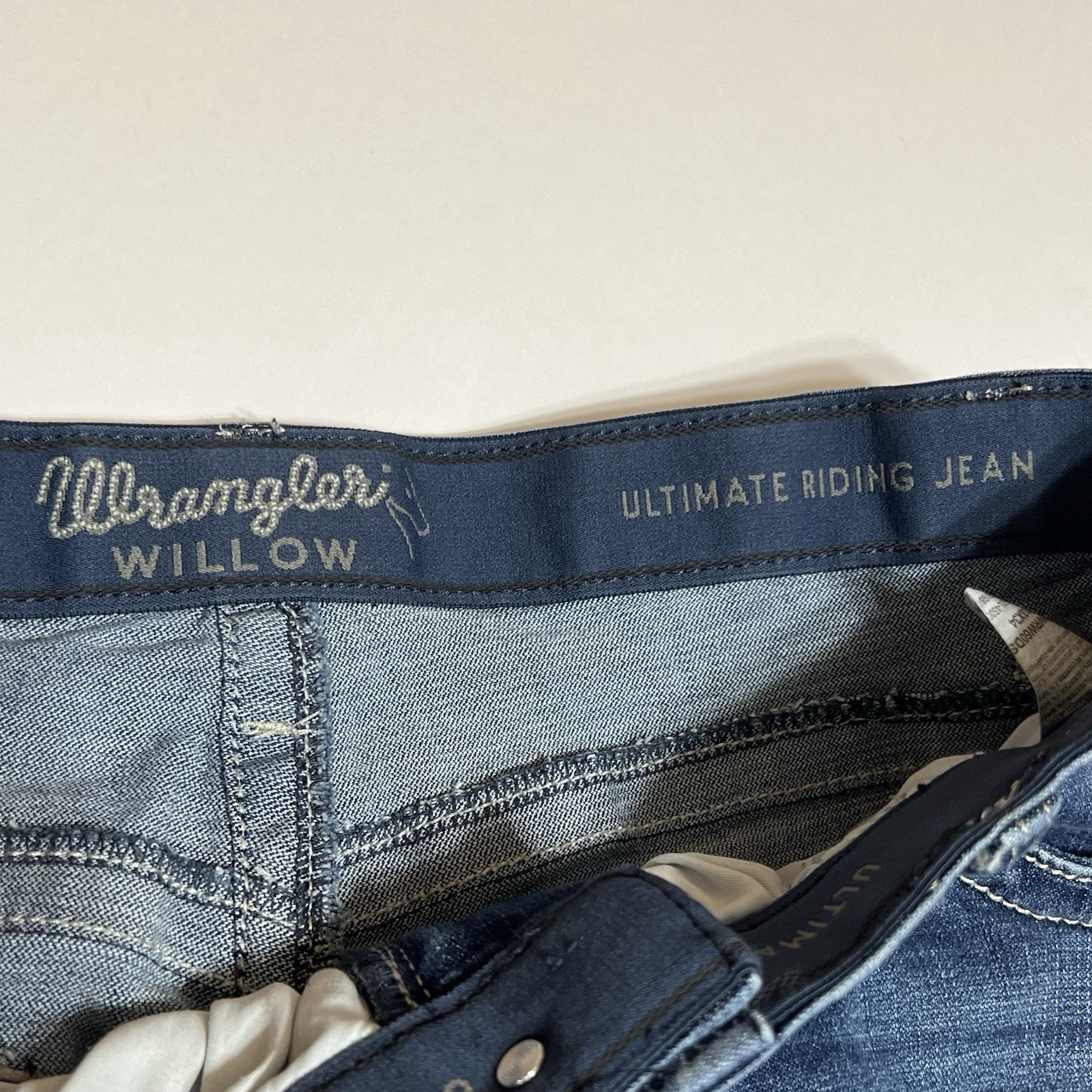Wrangler Willow Ultimate Riding Jeans Boot Cut Women 13×34 (32×33) Stretch Blue