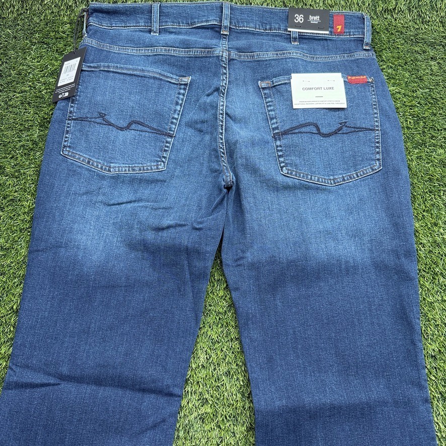 NWT 7 For All Mankind Brett Bootcut Jeans Mens MultiSize (32,34,36,38) Dark Wash