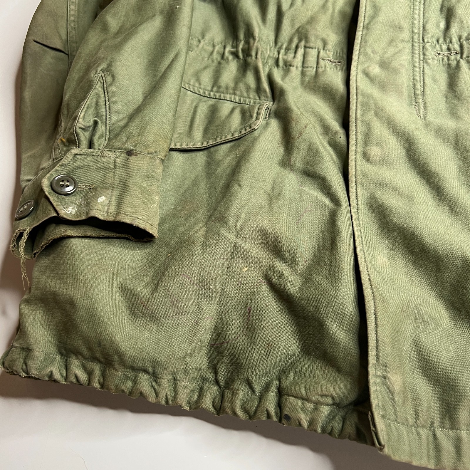 60s Vintage US Army M51 Field Jacket 8405-255-8589 Korean War Era Talon Zipper