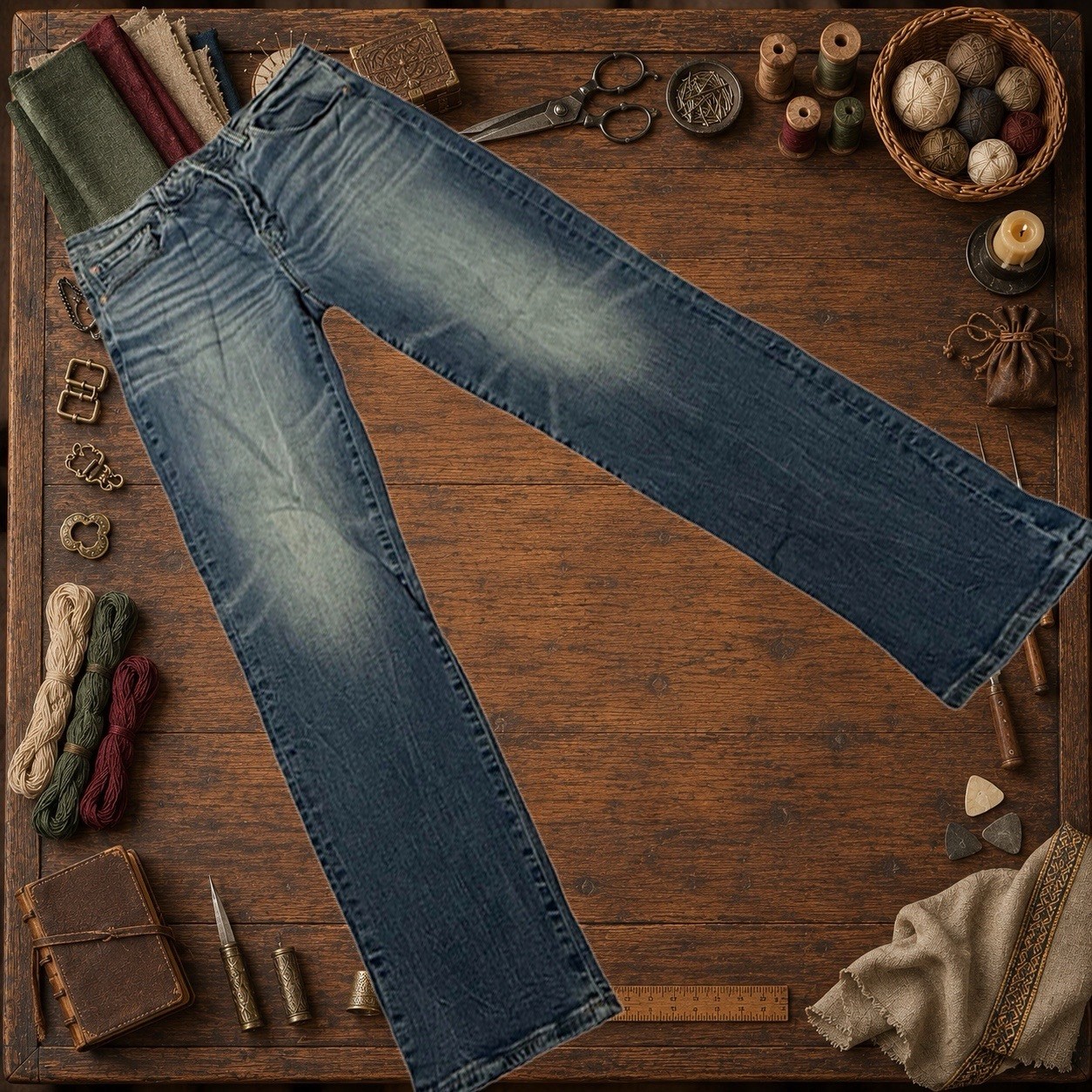 American Eagle AirFlex+ Mens Jeans 32×32 Straight Leg Stretch Denim Medium Wash