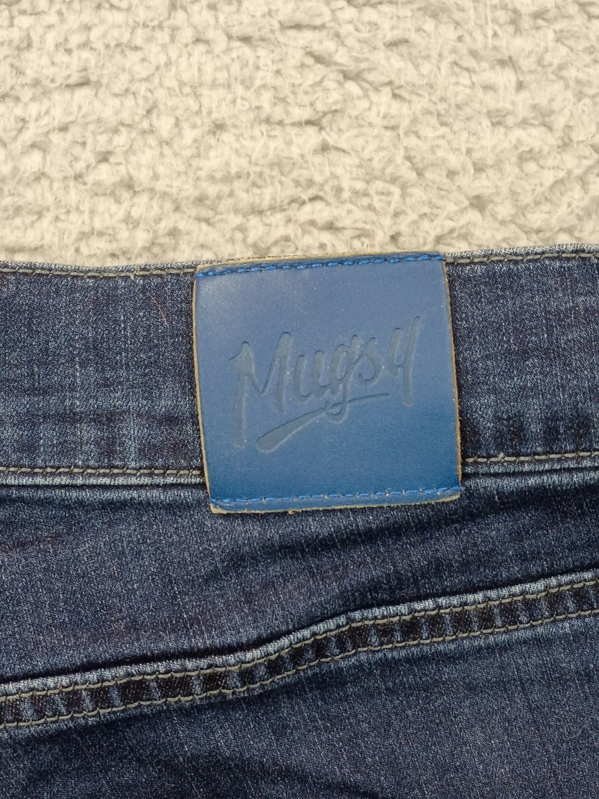 Mugsy Fultons Taper Jeans Regular Fit Men’s 35×30 (Fits 36×28) Stretch Dark Wash