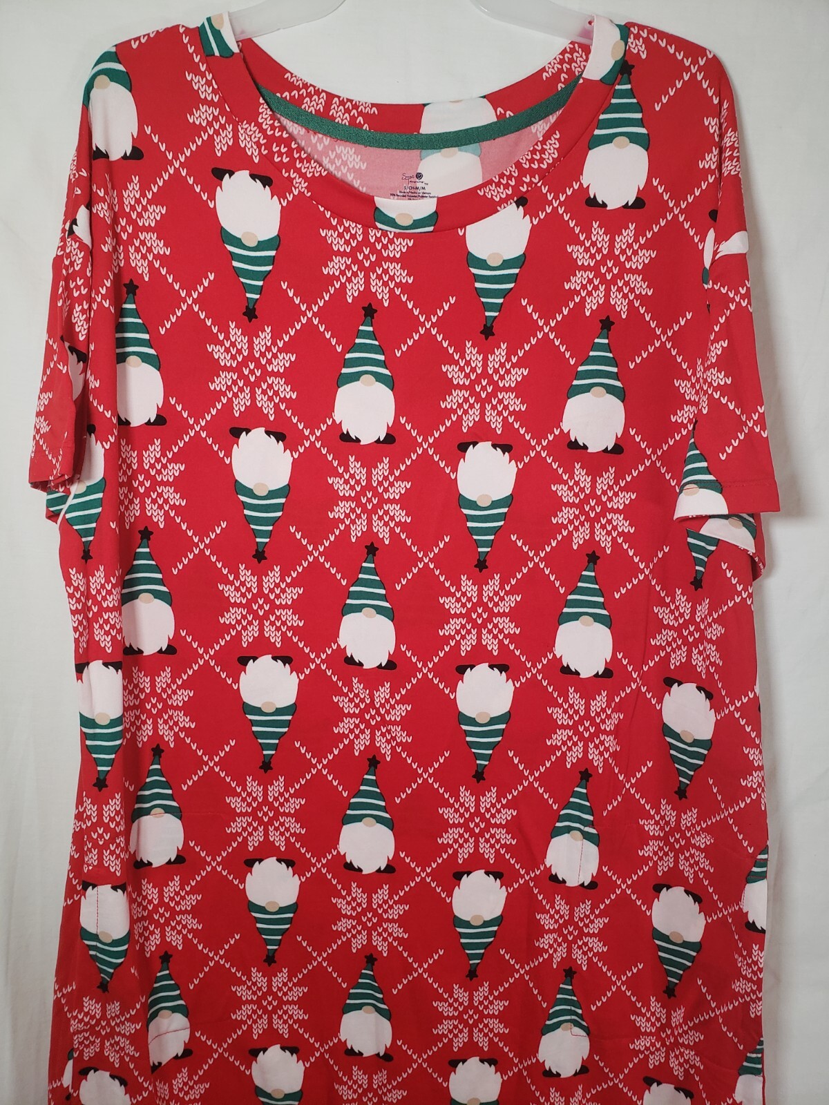 NWT Secret Treasure Christmas Holiday Nome Gown w/Pockets Sz S/M