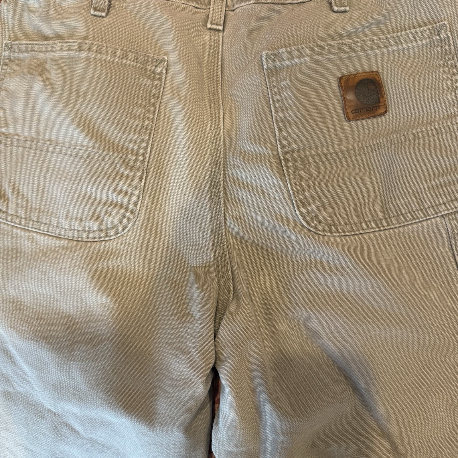 Carhartt B11DES Men’s Cotton Canvas Work Pants Gray/khaki 33×30 Construction