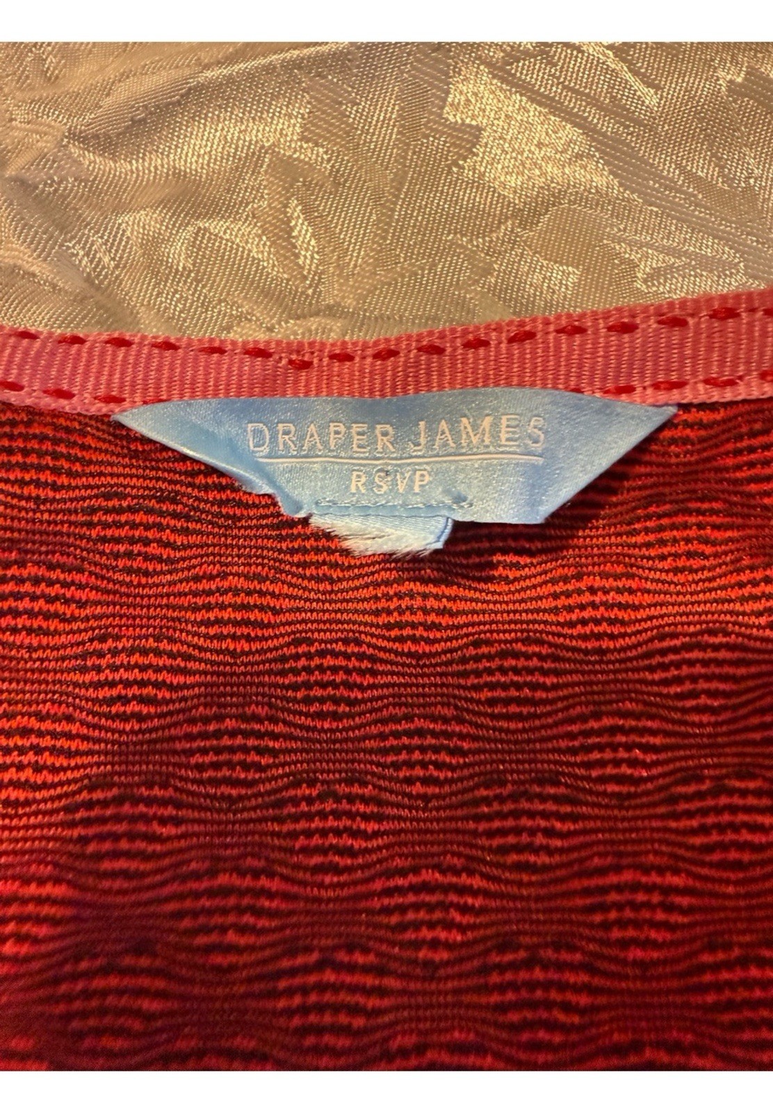Draper James RSVP Red Heart Textured Fit & Flare Dress with Pockets S