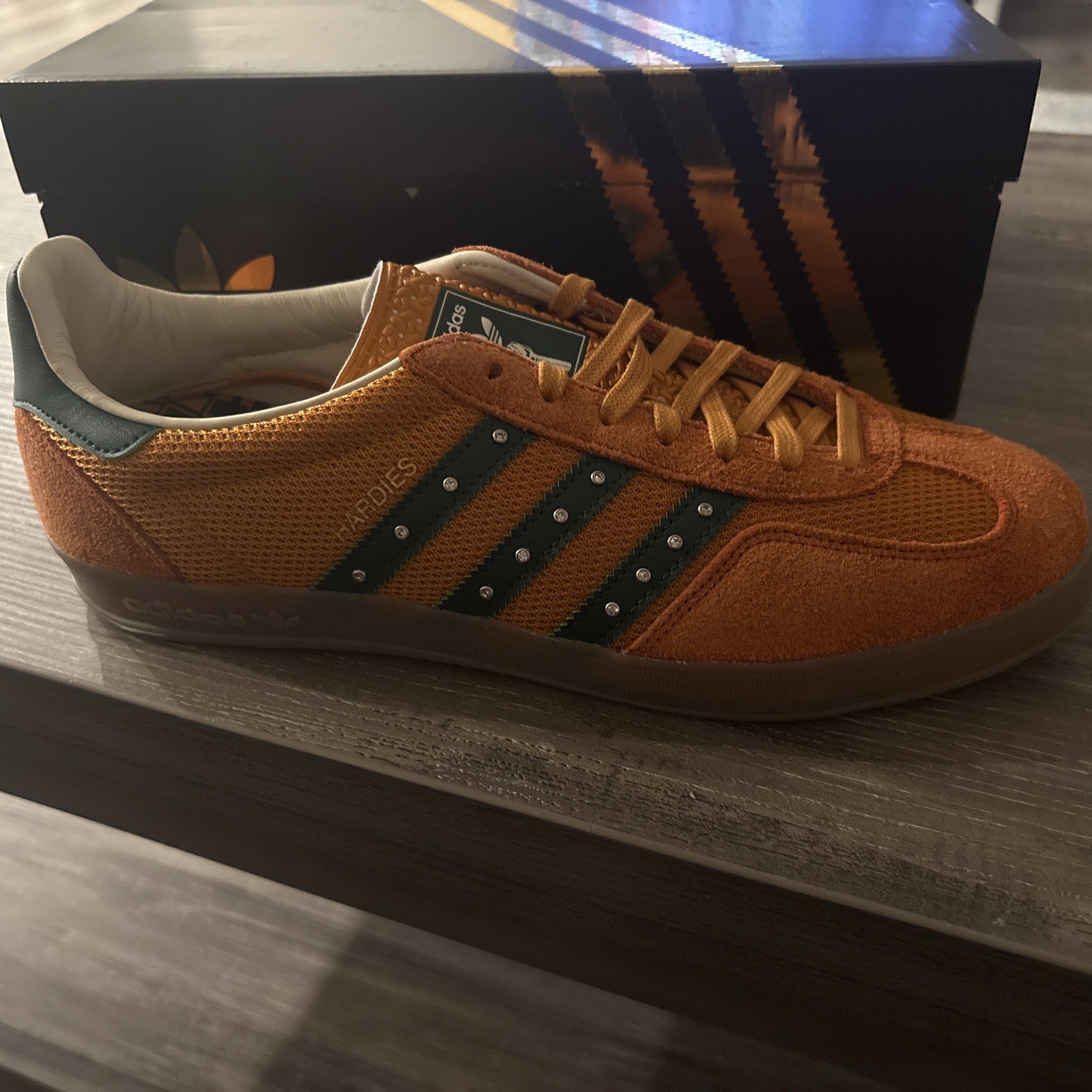 Adidas x Hardies Gazelle – Rust Orange/Collegiate Green/Gum – Green / Size 11M