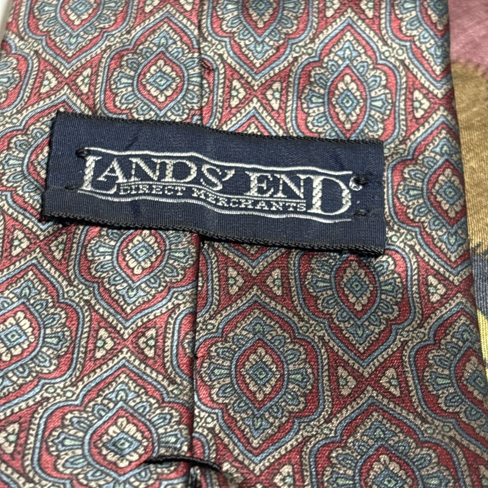 Set Of 4 Made in USA! Lands’ End, All Silk Men’s Ties Lot of 4 Different Colors