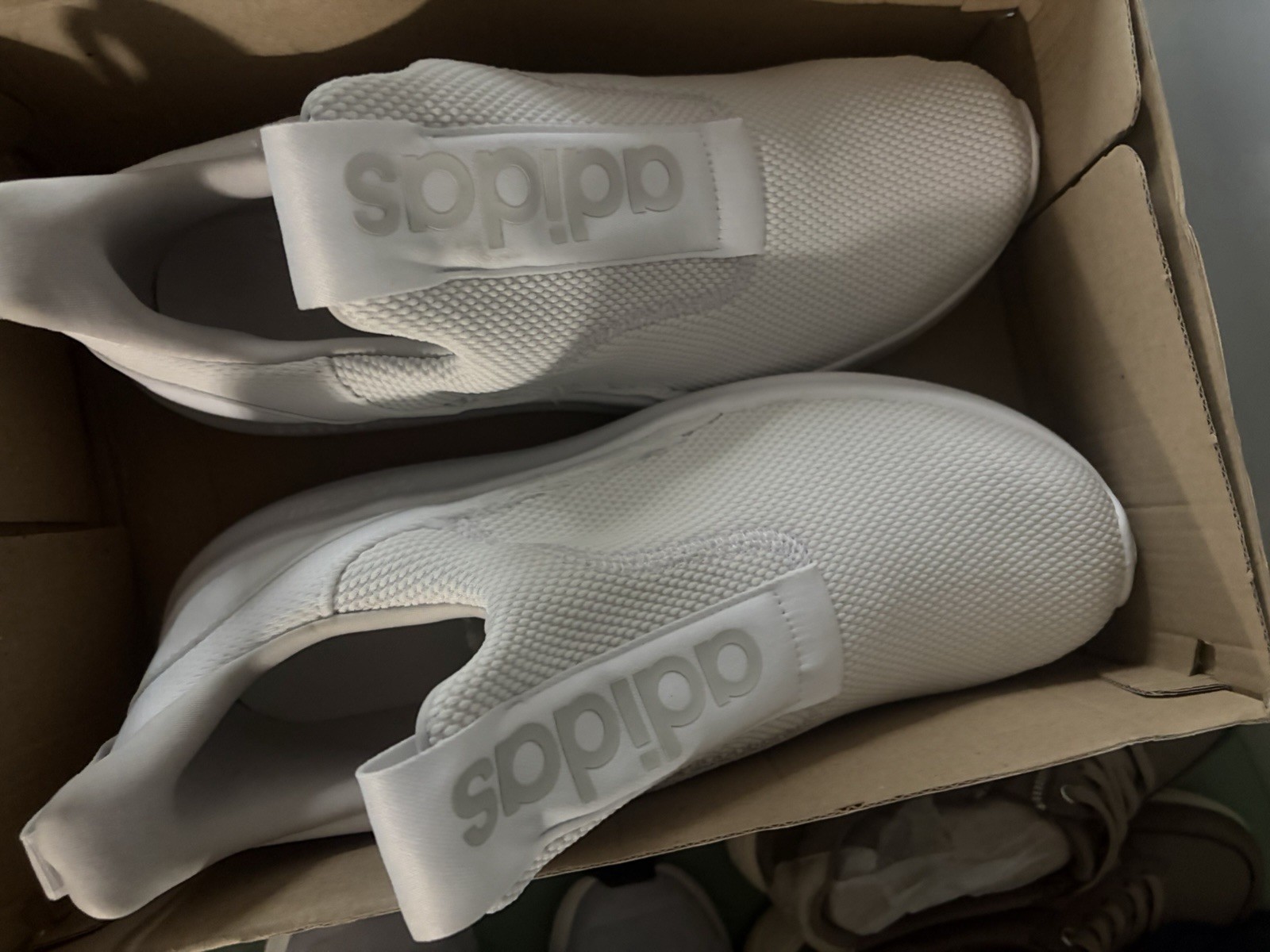 adidas Lite Racer Adapt 7.0 White Men’s Slip On Low Top Mesh Sneakers IE6326