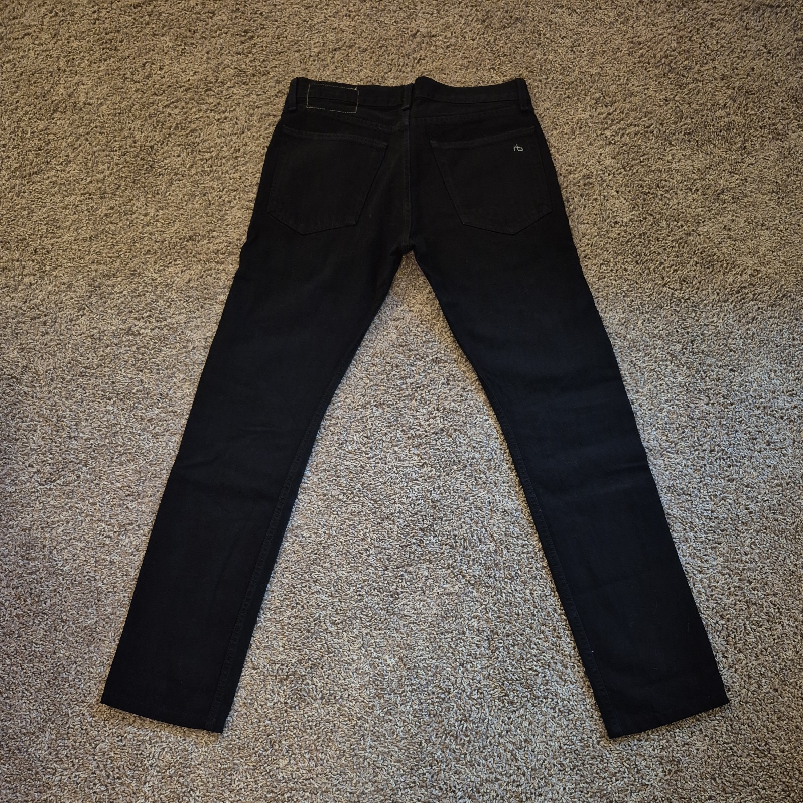 Rag & Bone RB 15x Men’s SLIM/Straight Jeans Black 30×32 Button Fly Denim