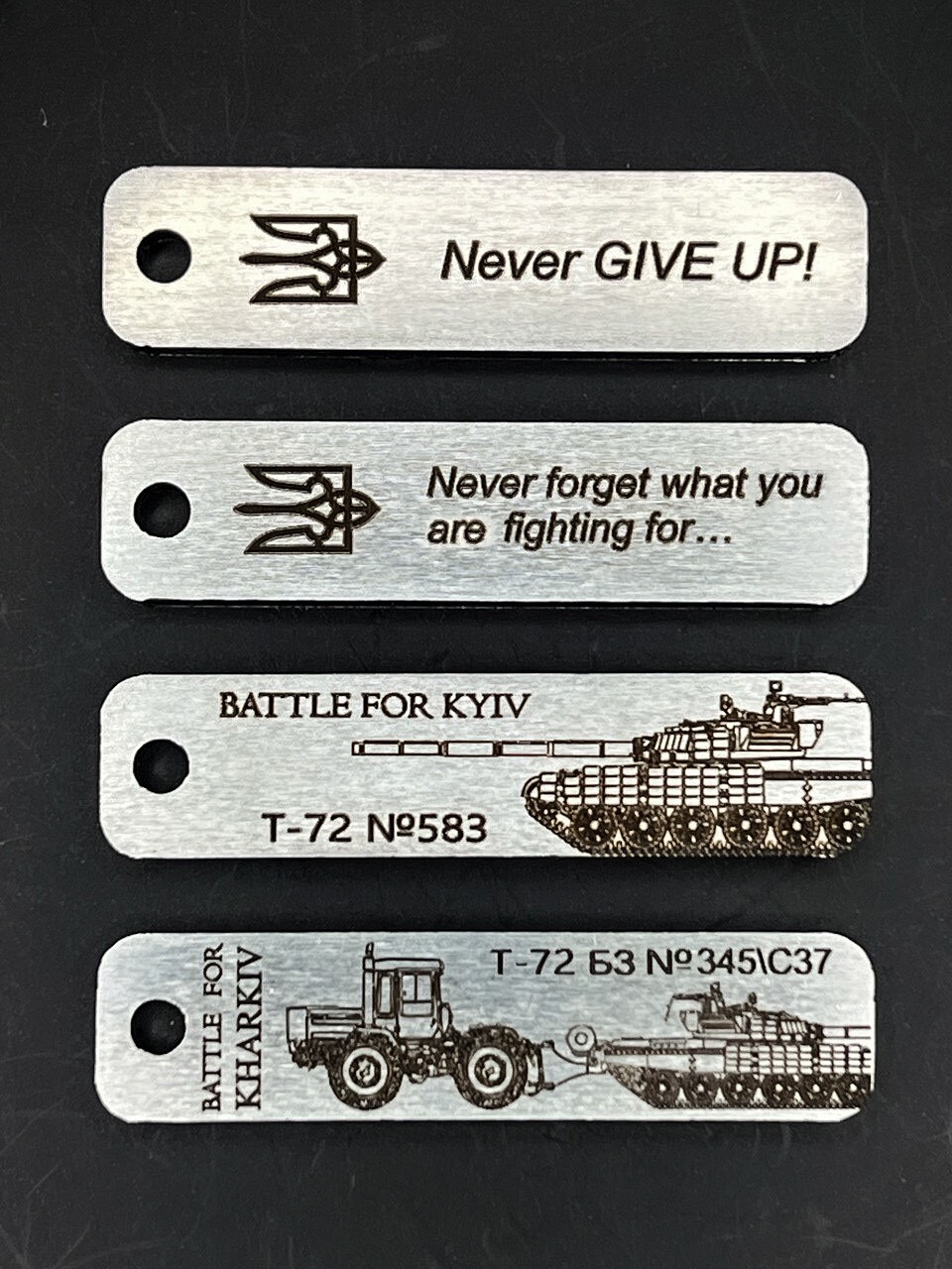 Unique Brutal Mini Keychain, Crafted in Ukraine from Recycled Material