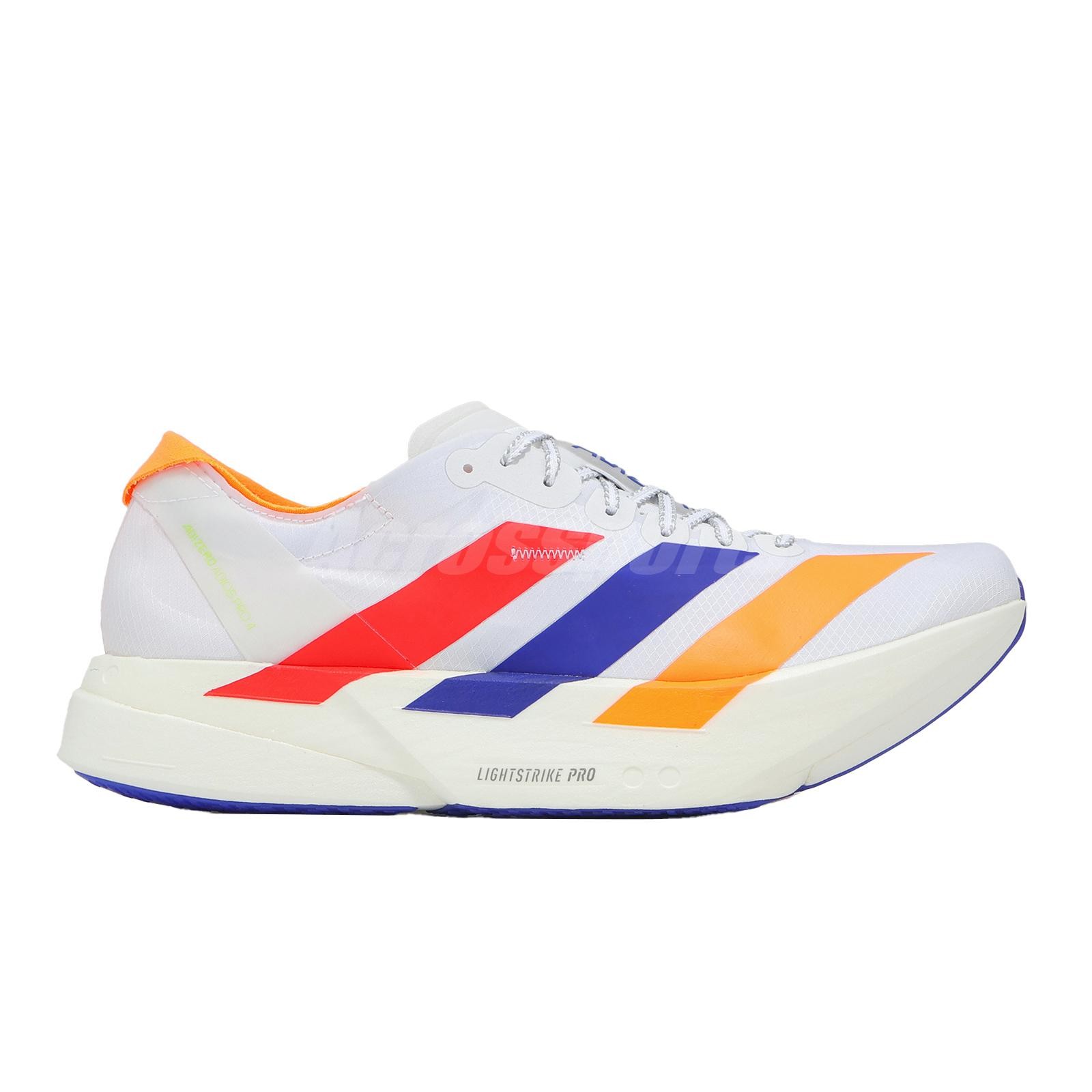 adidas Adizero Adios Pro 4 M White Blue Red Orange Men Racing Running KI4438