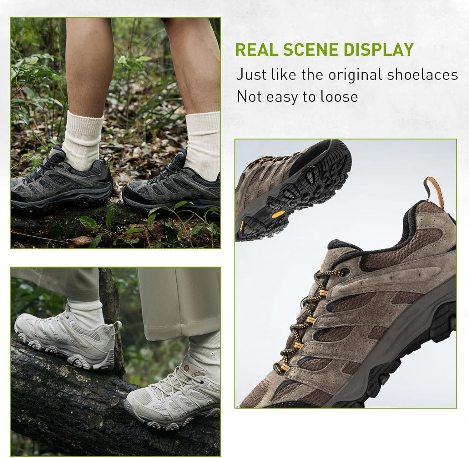 2 Pairs Shoelaces for Merrell Moab Boot, 13/64”(5Mm) Boot round Shoe Laces Stri
