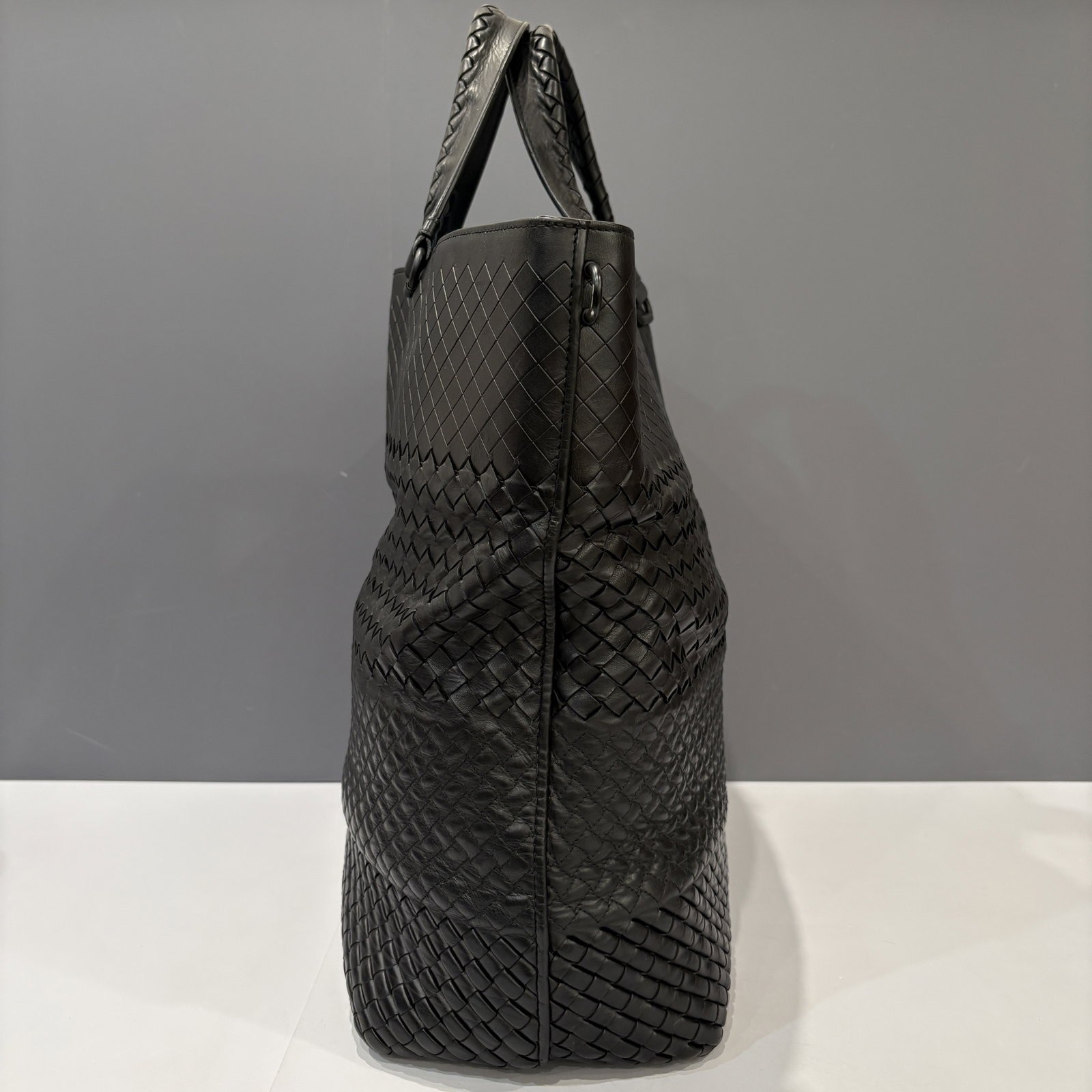 Bottega Veneta Tote Bag Black Lambskin Intrecciato Nappa (ym030126e3)