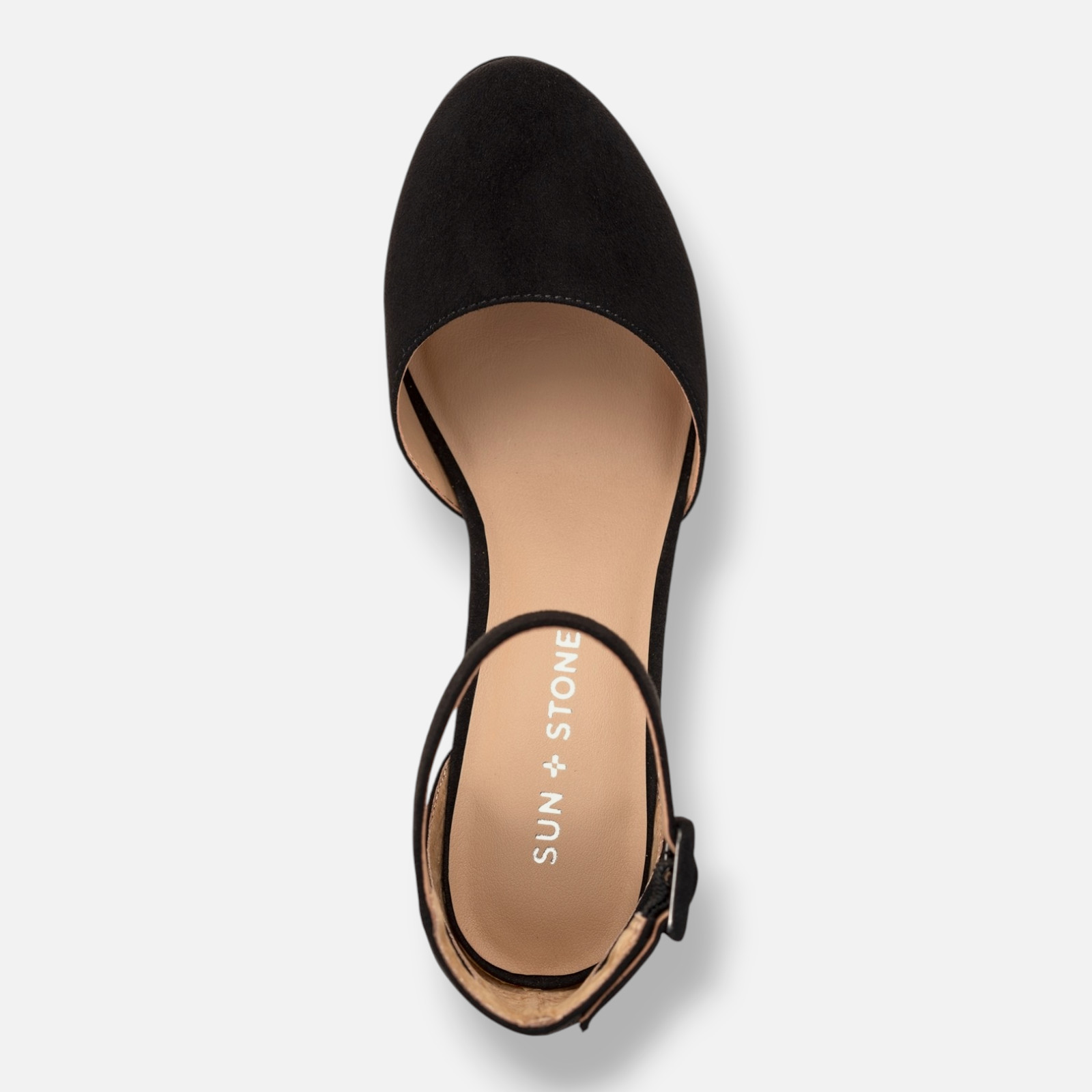Sun + Stone Women’s Black Birdey Ankle-Strap Block-Heel Pumps Shoes Size 12M