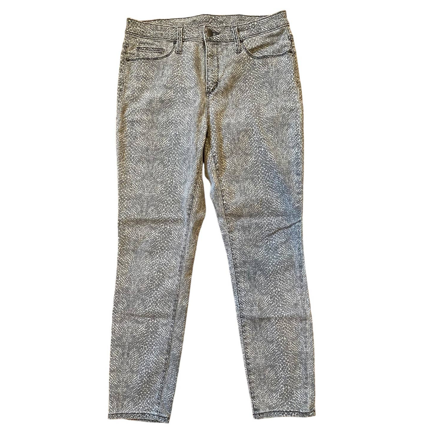 Universal Thread Grey White Snake Pattern Denim Jeans Straight Leg 12