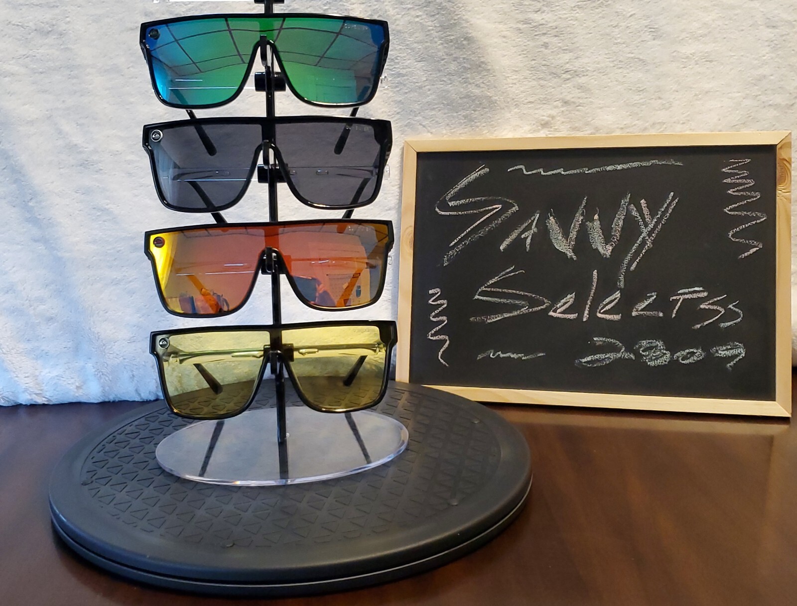 Men’s sunglasses Quiksilver SCIFI Shield mirror Polarized UV400 BLACK/BLACK