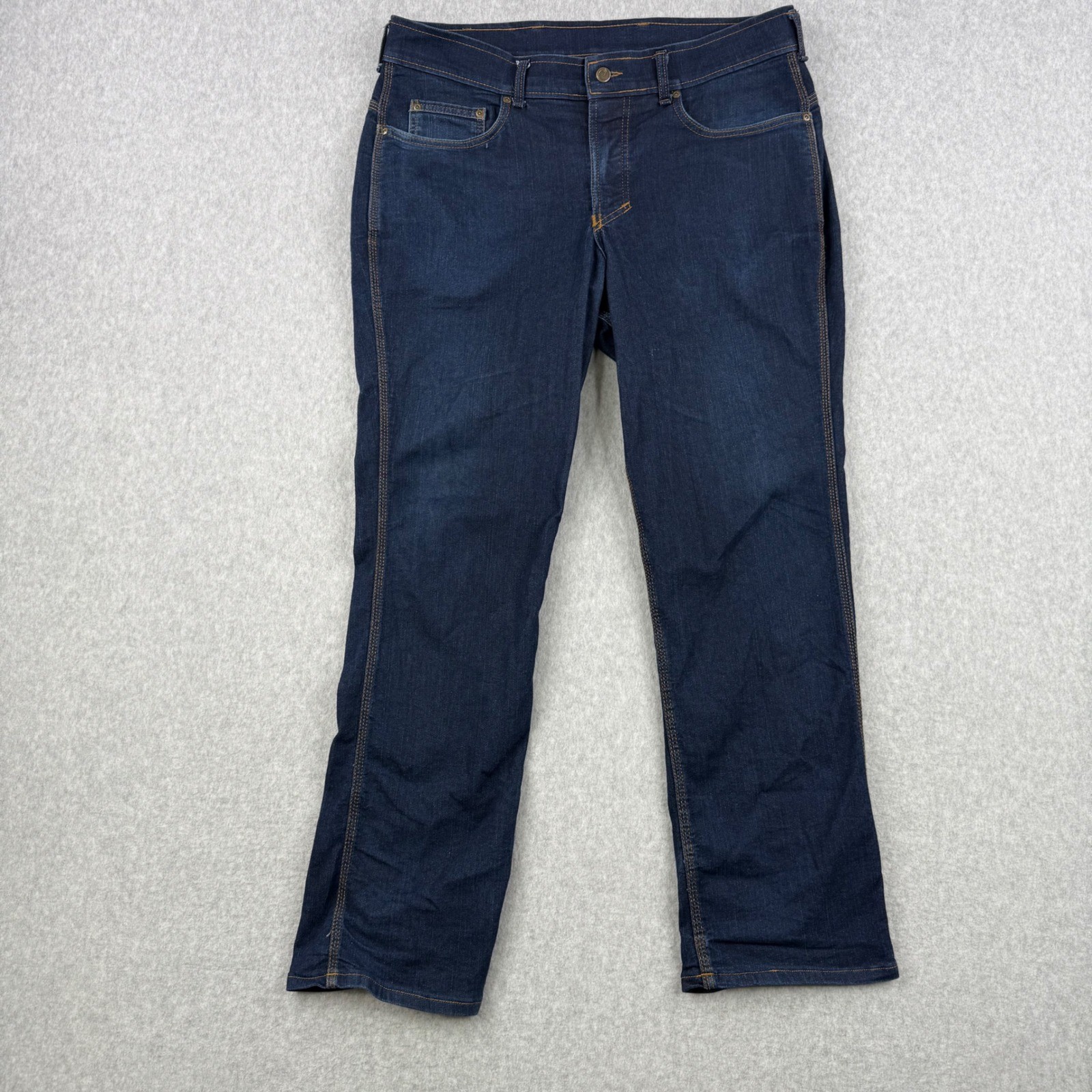 Origin Jeans Mens 36×32 Dark Wash Legit Fit Straight Delta 68 Denim Made in USA