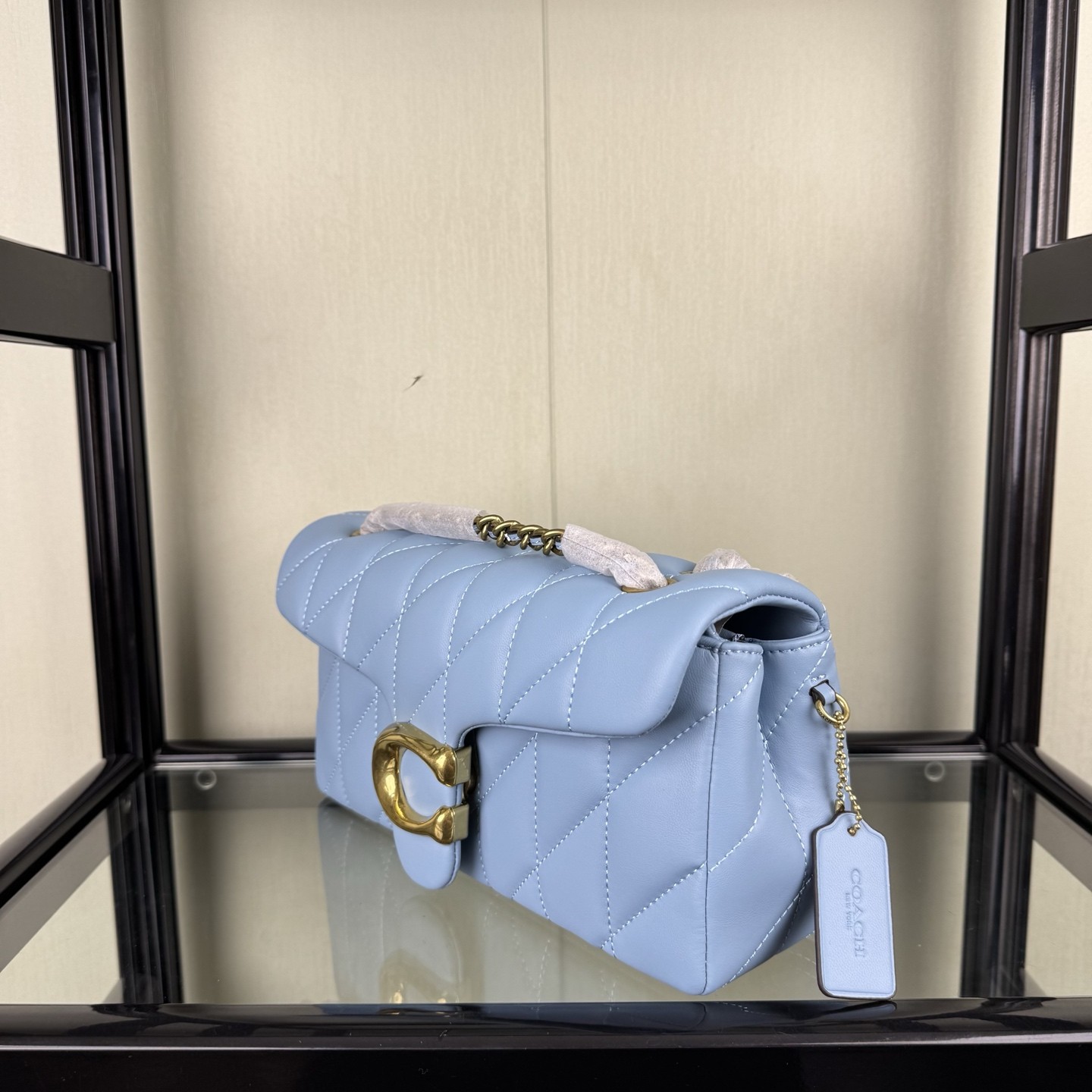 Coach Outlet Tabby Shoulder Bag 26 Pillow Quilting Nappa Brass Bluebell CP150