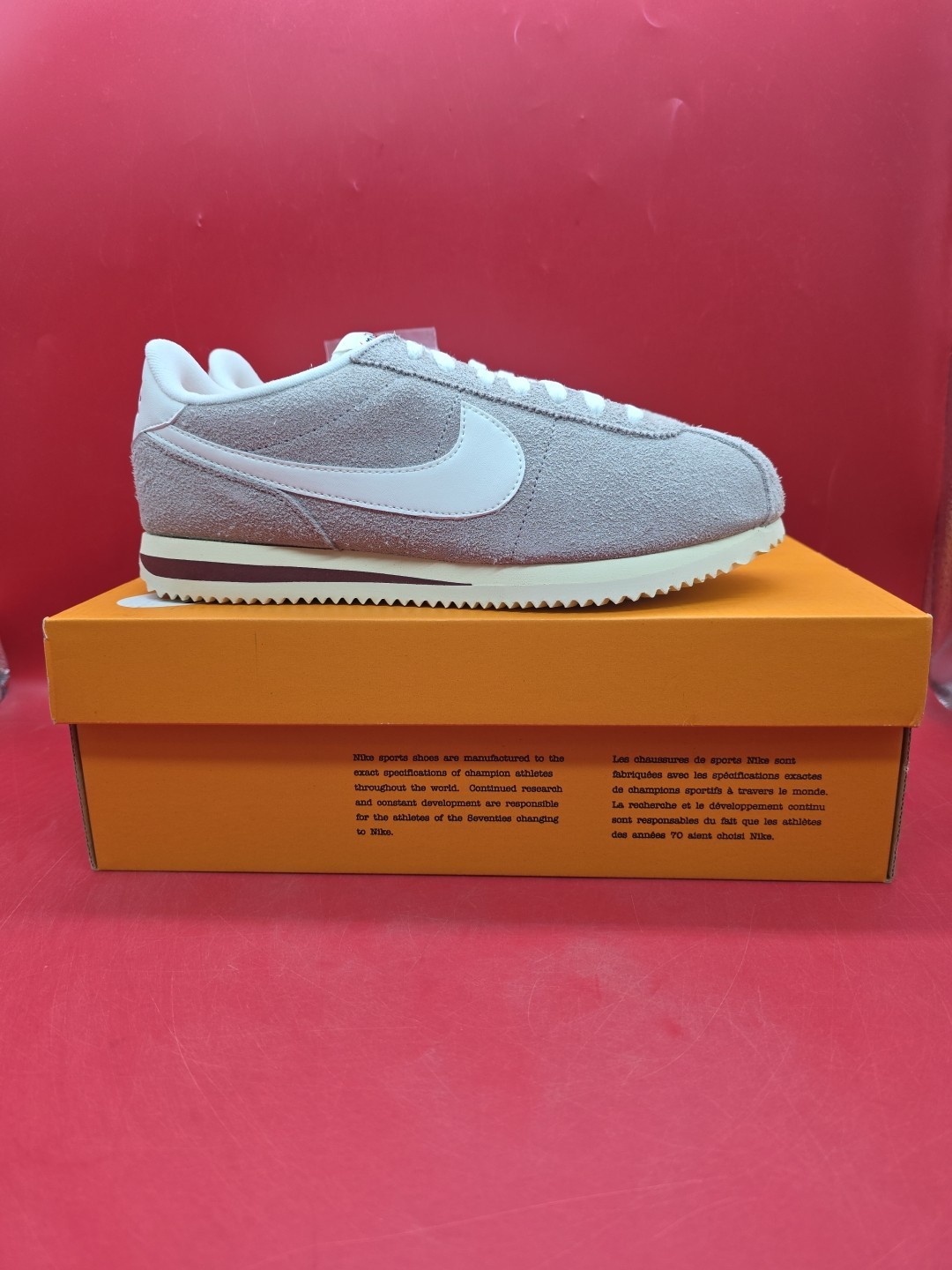 Size 8 – Nike Cortez SE College Grey Team Red