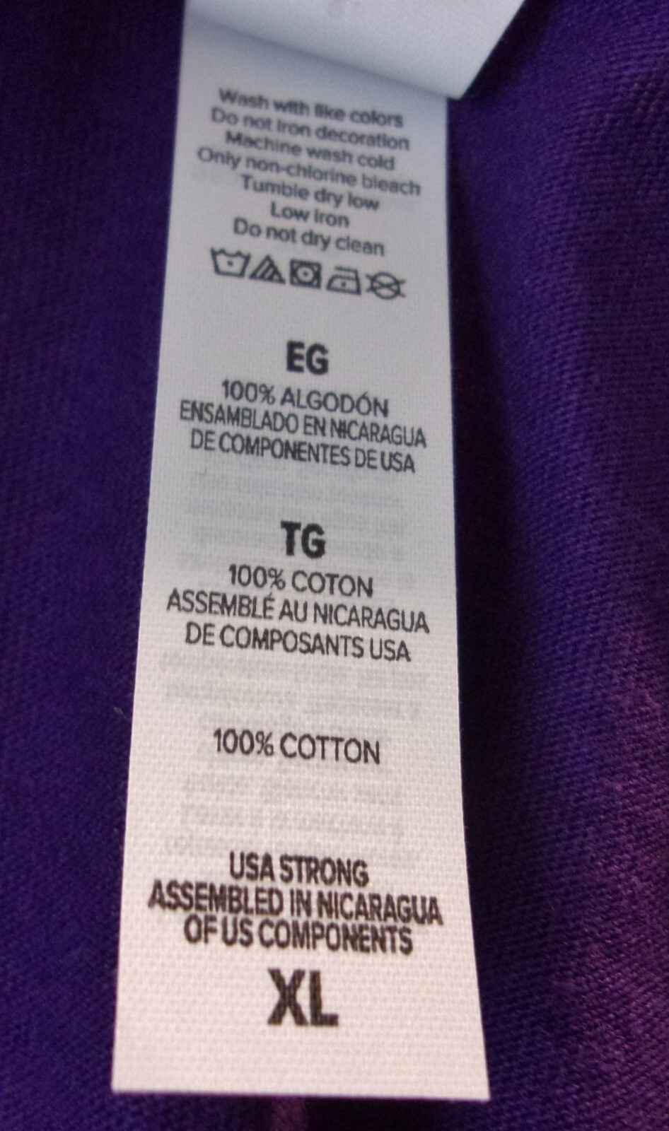 Bella+Canvas Short Sleeve Knit Top – 100% Cotton SOFT Airlume Jersey Purple XL