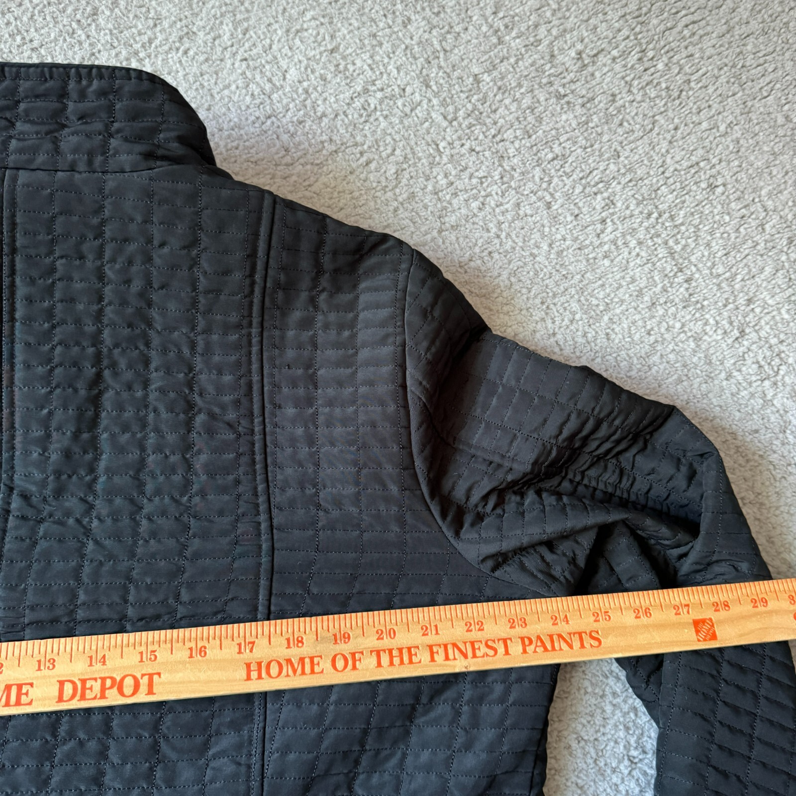 Chico’s Jacket Womens XL 3 Black Quilted Snap Insulated Coat Outdoor Modern City