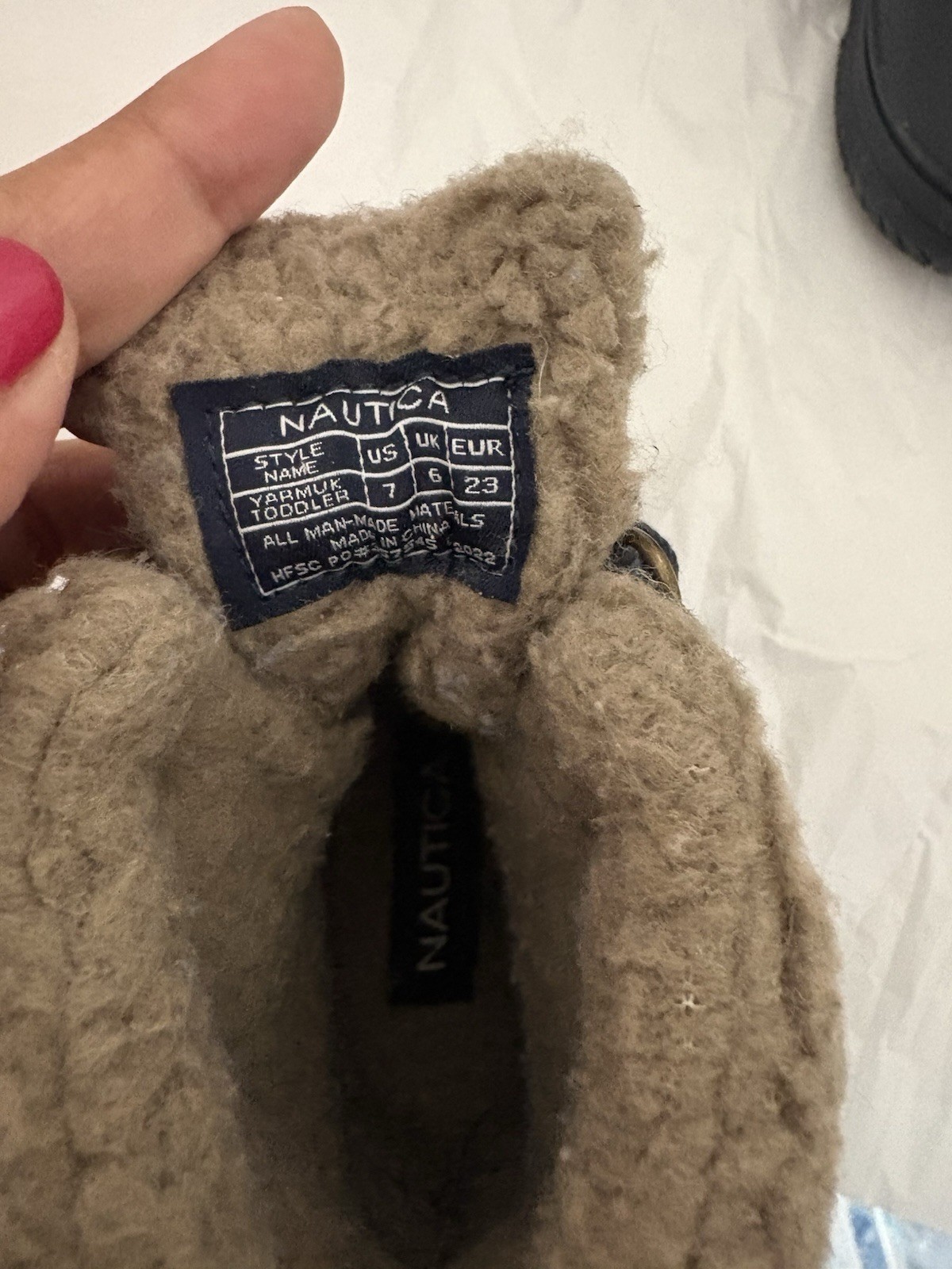 Nautica Toddler Shearling-Lined Tan Boot Size 7 Pre-Owned