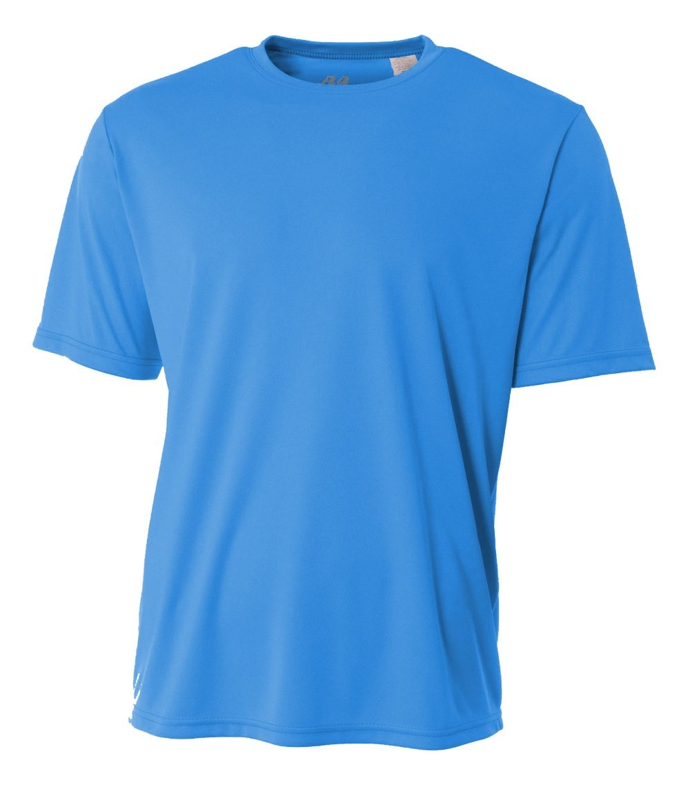 Men’s Cooling Performance Crew Short Sleeve T-Shirt, Electric Blue, Medium
