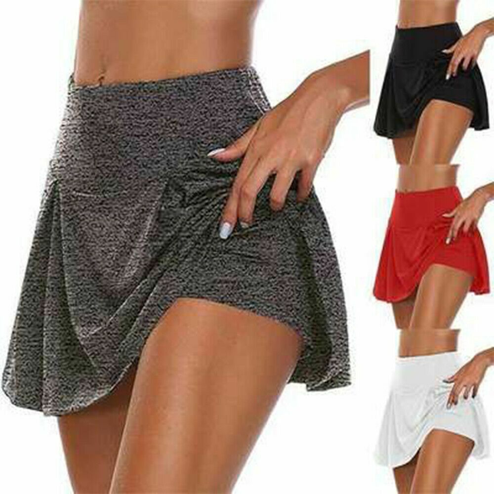Plus Size Womens Summer Skort Shorts Yoga Hot Pants Running Tennis Golf Culottes