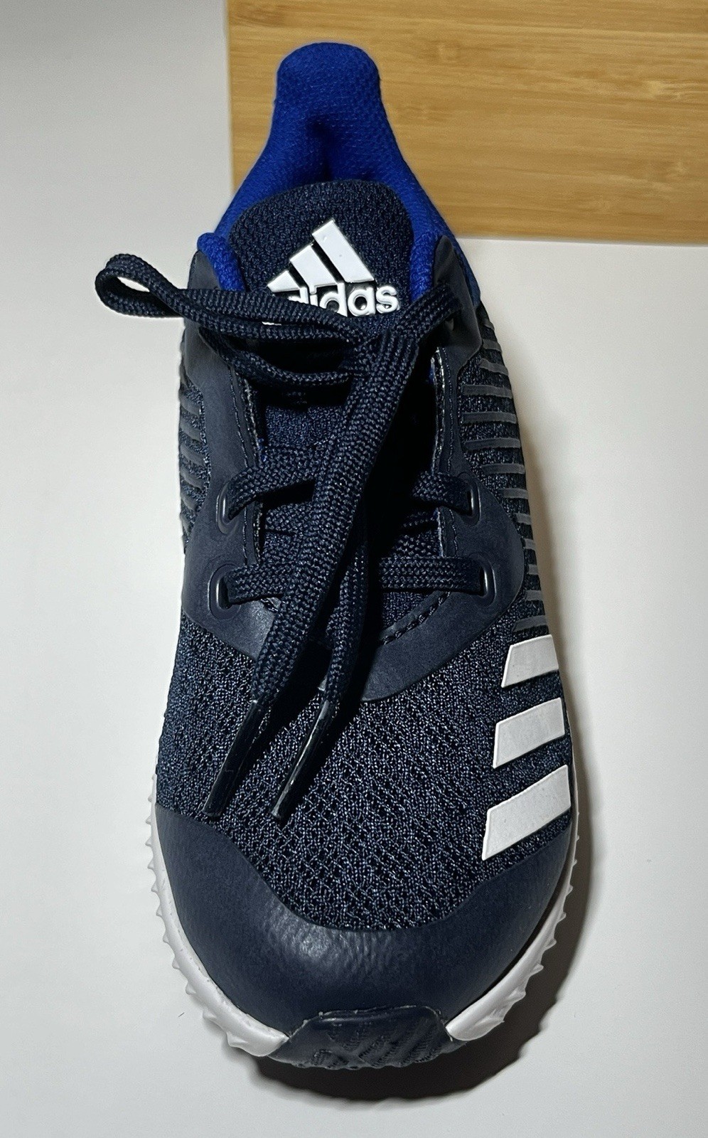 adidas Cloudfoam Kids 11.5K Navy/Royal/White Low Lace Up CP9988 NWOB Measured