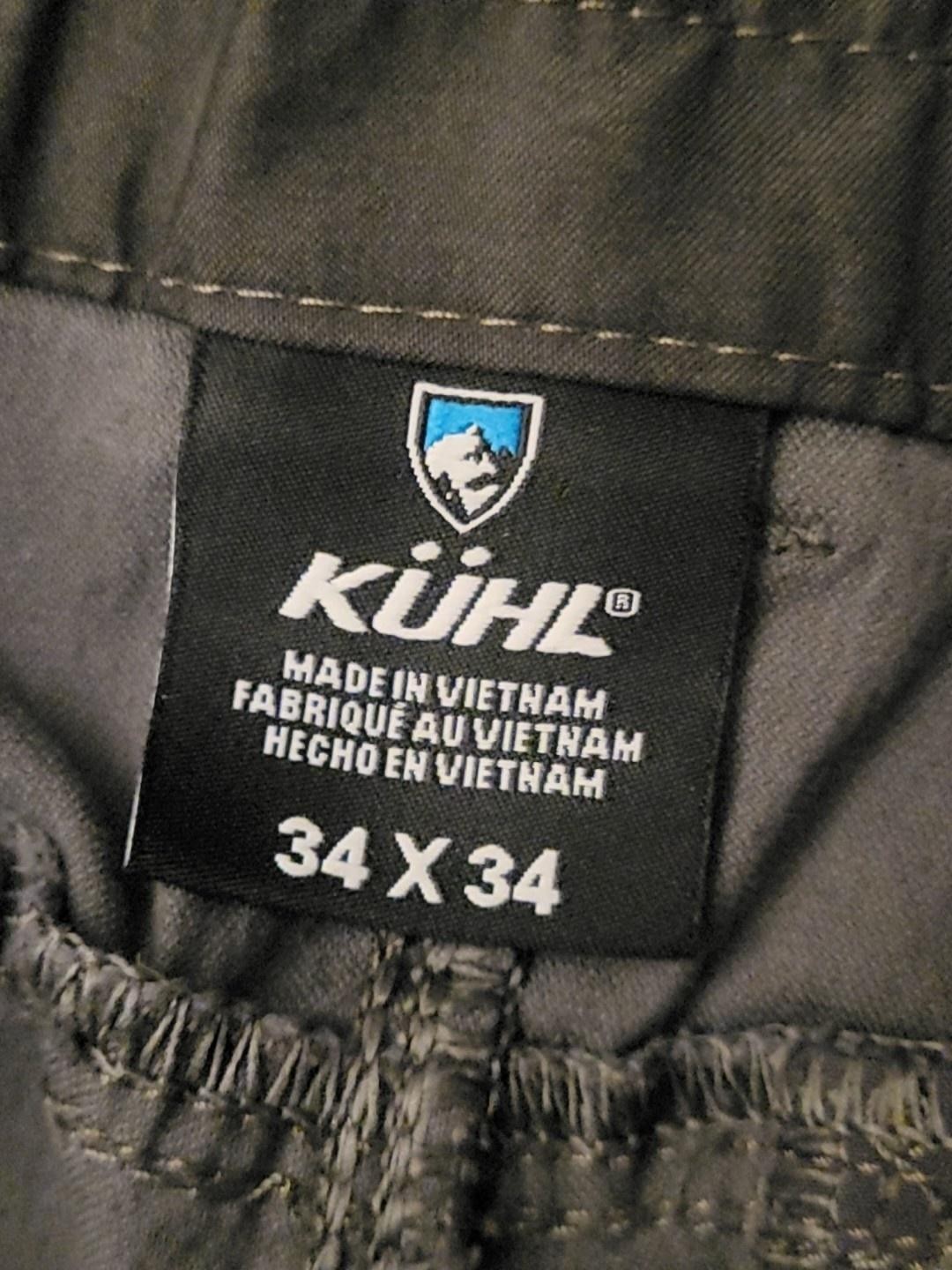 Kuhl Pants Mens 34×34 Gray Resistor Lite Chino Stretch Travel Outdoor Casual