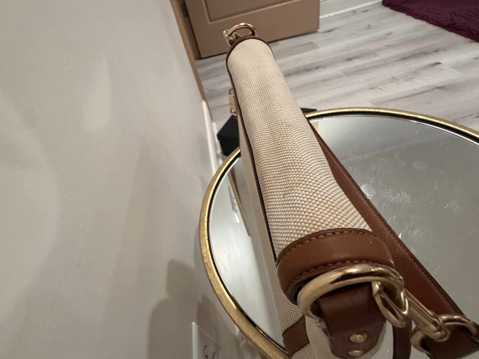 Coach Colorblock Horse Carriage Small Crossbody Turn Lock/Zip Gold Hardware