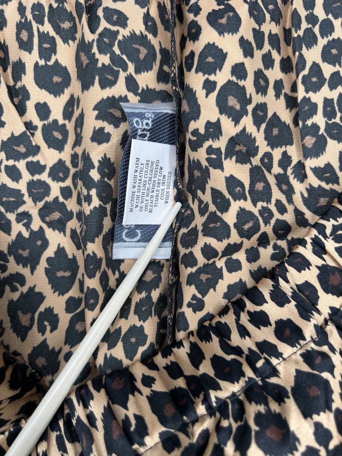Casual Living Leopard Print Long Sleeve Pajama Set In Bag Womens L Lounge Cozy