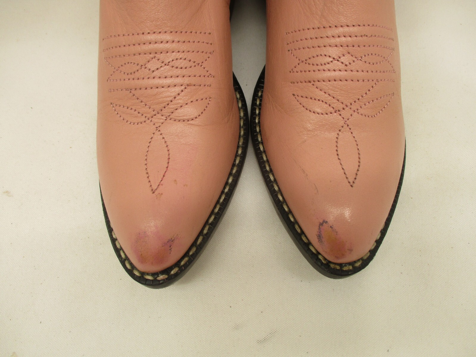 A JAMA PRODUCT Little Kid Size 12.5 Pink Leather Pointed Toe Cowboy Boots