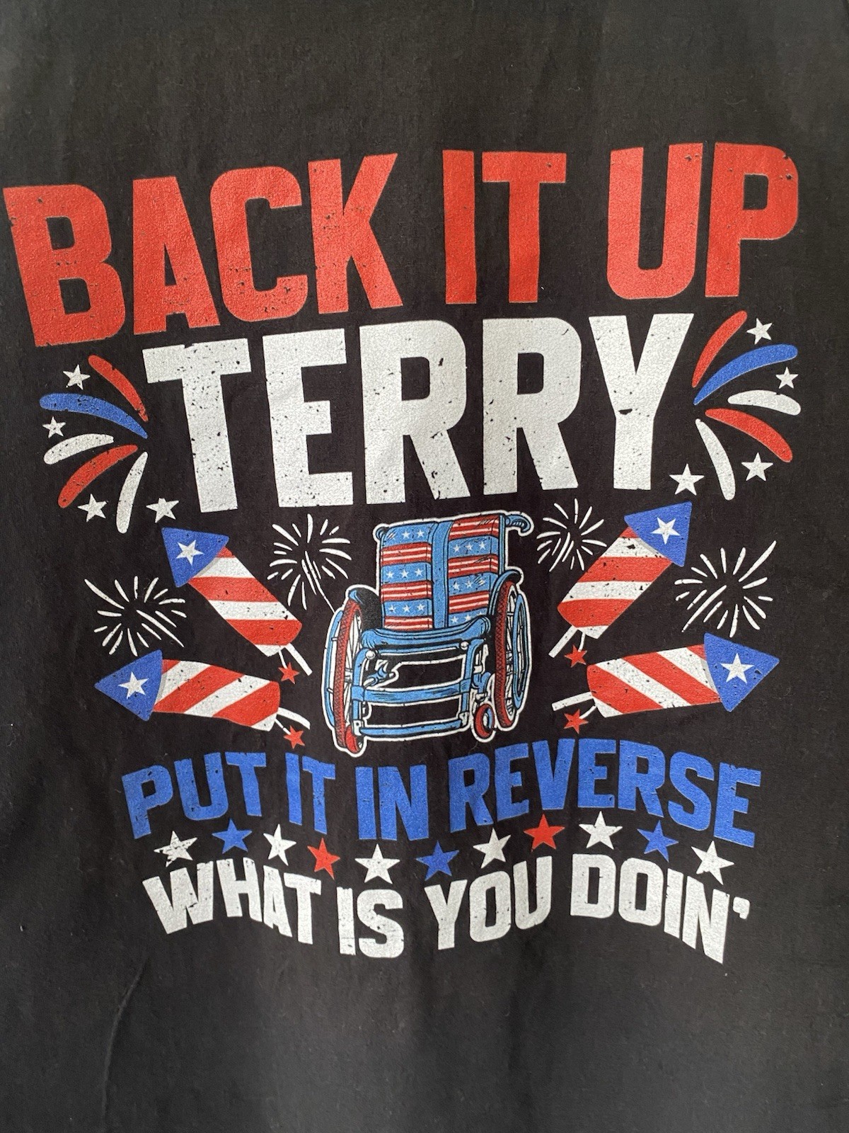 Back It Up Terry 4th Of July Funny Tank Top Men’s Large