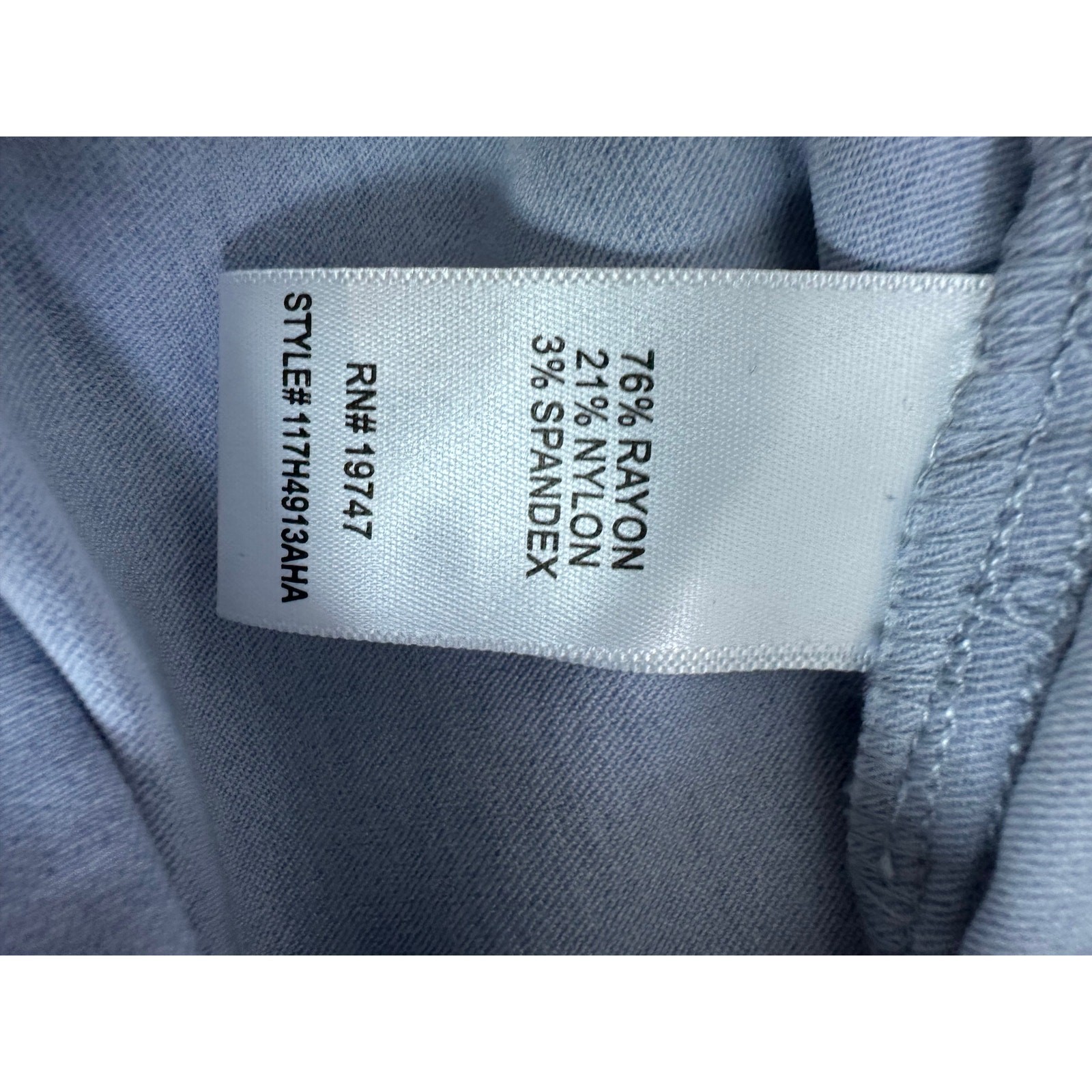 Counterparts Women’s Light Blue Pull On Pants Medium Rayon Nylon Elastic Waist