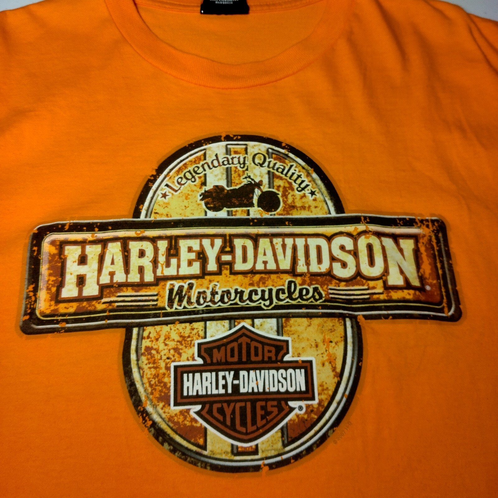 Coxs Harley Davidson Shirt Men Large Rock Hill SC Orange Motorcycle Biker Moto