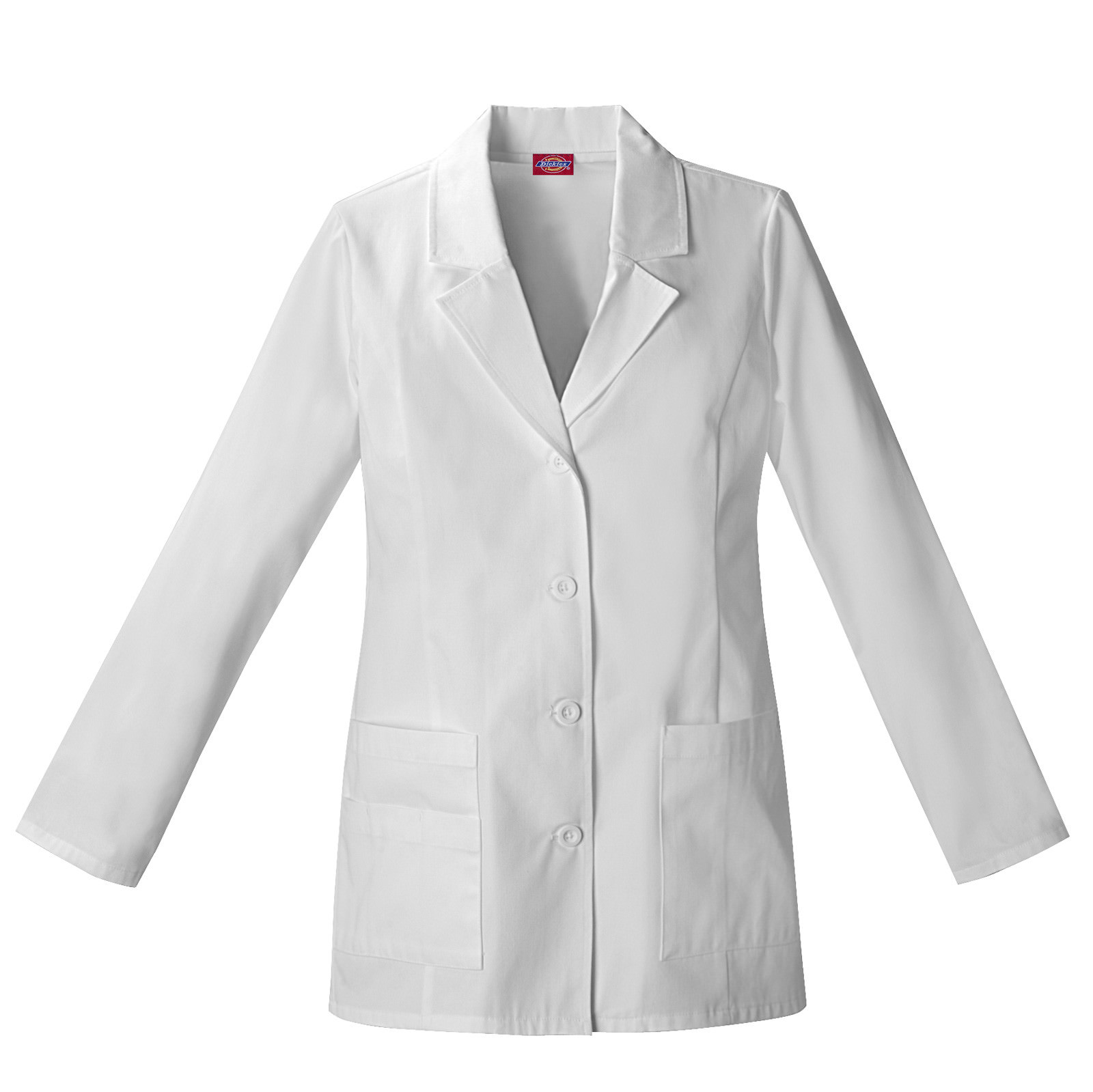 Dickies Women’s White Lab Coat 84406 29″ Sizes XS to 2XL