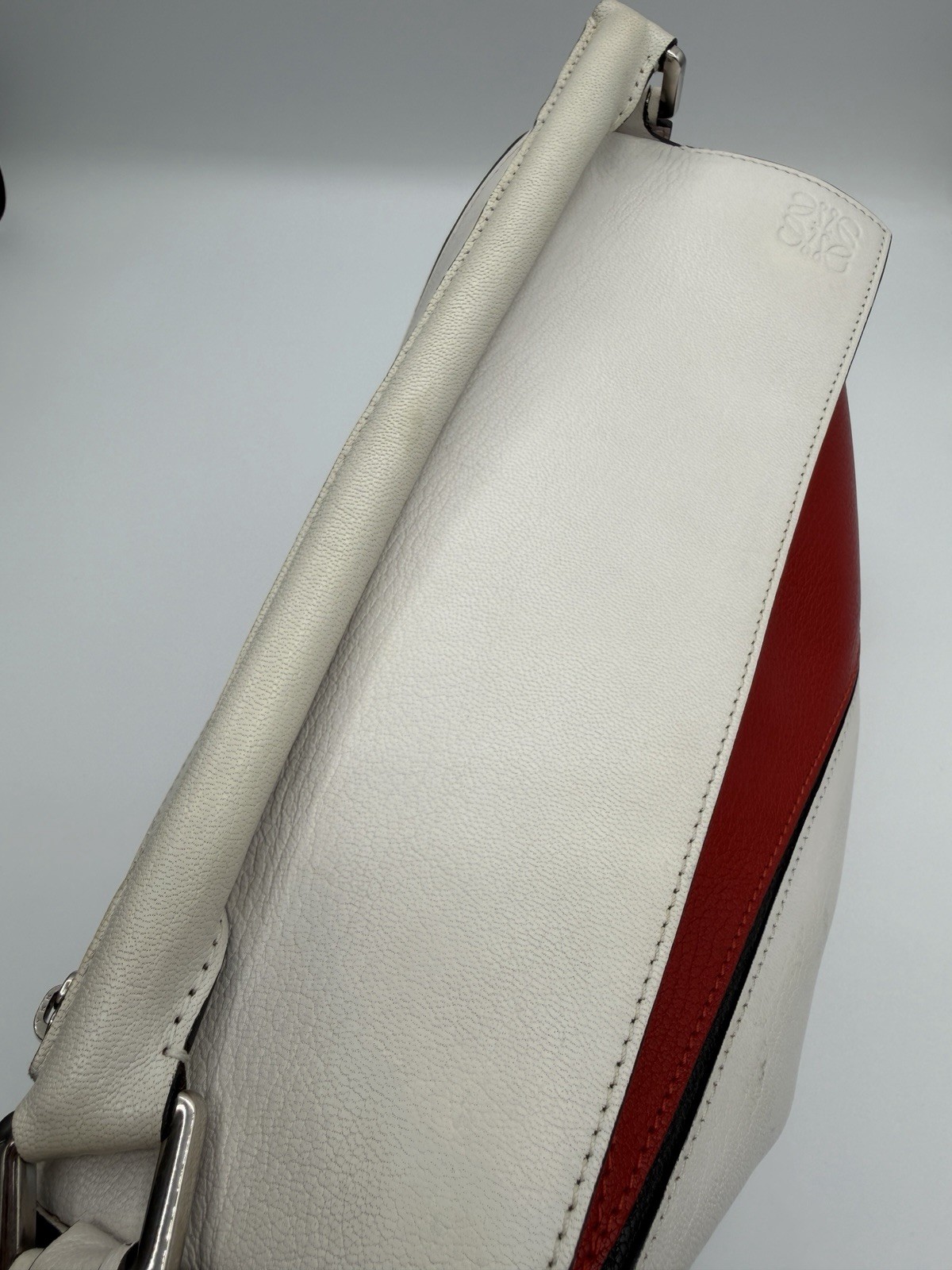 Authentic Loewe Puzzle Bag Small Leather White Red Black Crossbody Shoulder Bag