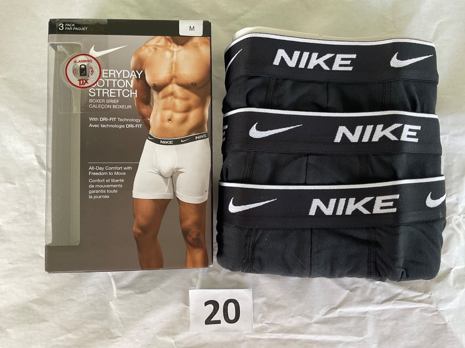 Nike Essential Cotton Stretch 3-Pack Boxer Brief Dri New Various Color Blue Pink