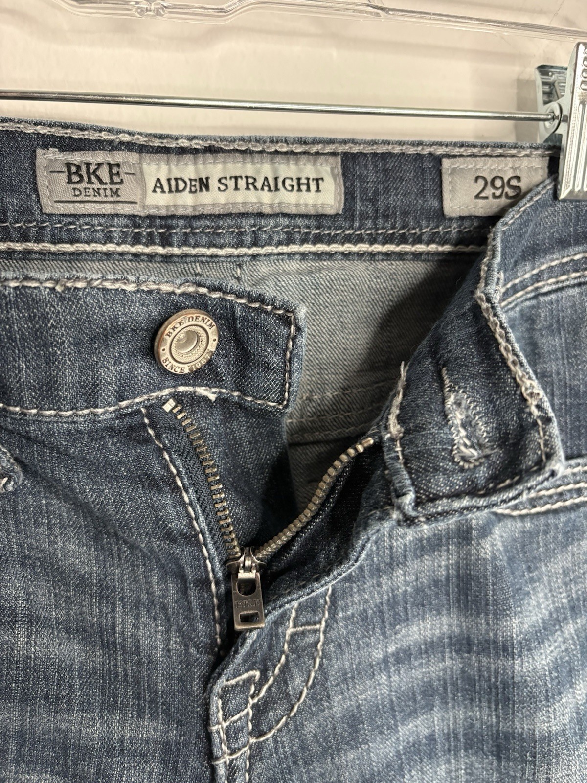 BKE Jeans Aiden Bootcut Dark Wash Mens Size 29S Measures 29×29 Flap Pocket